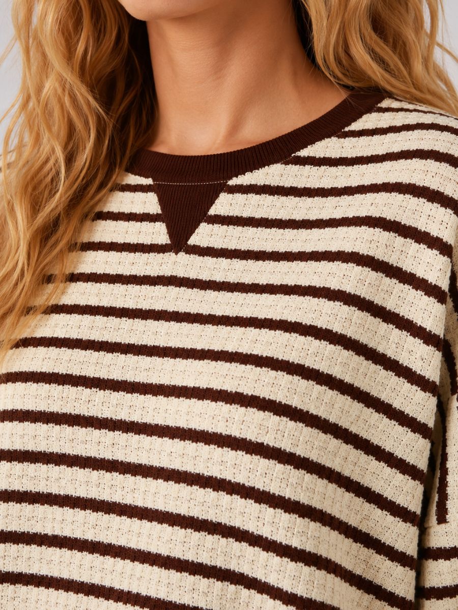 Adley Oversized Stripe Knit Top