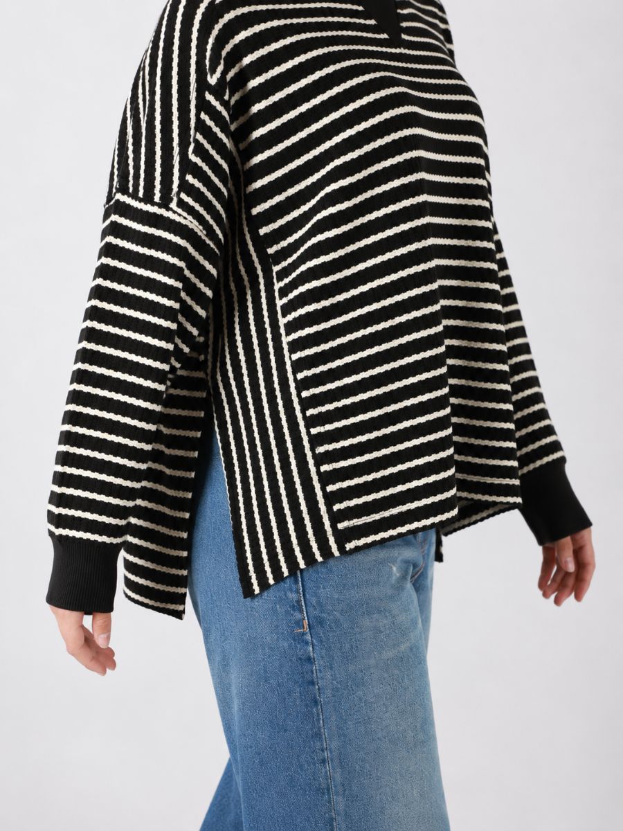 Adley Oversized Stripe Knit Top