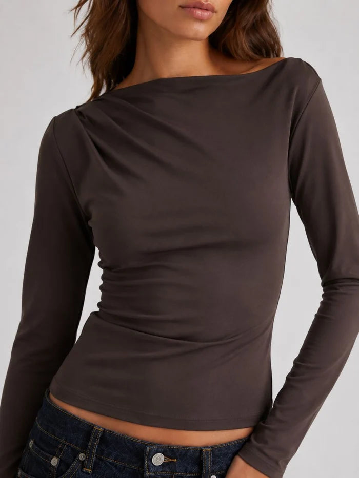 FORM STUDIO  Vienna Asymmetrical Shoulder Top