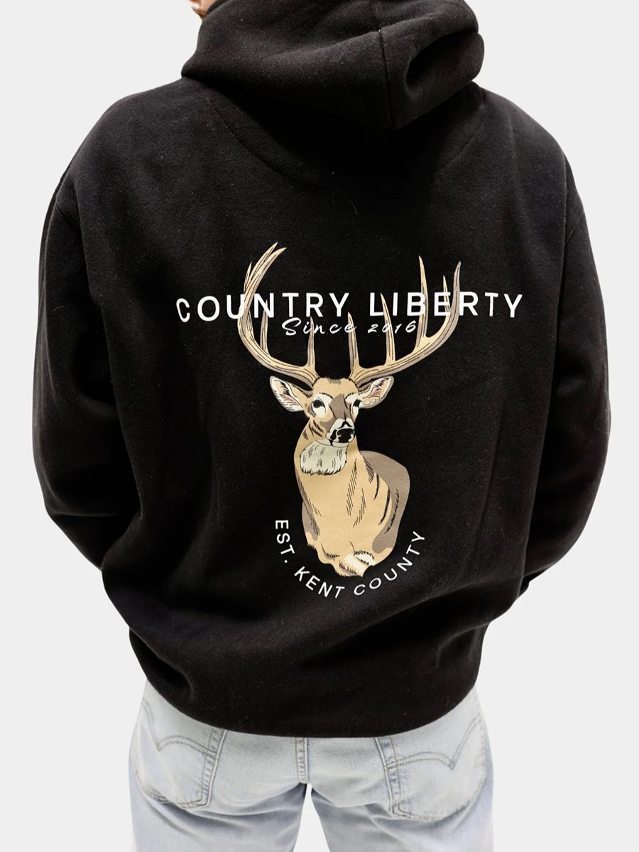 Country Liberty Deer Hoodie