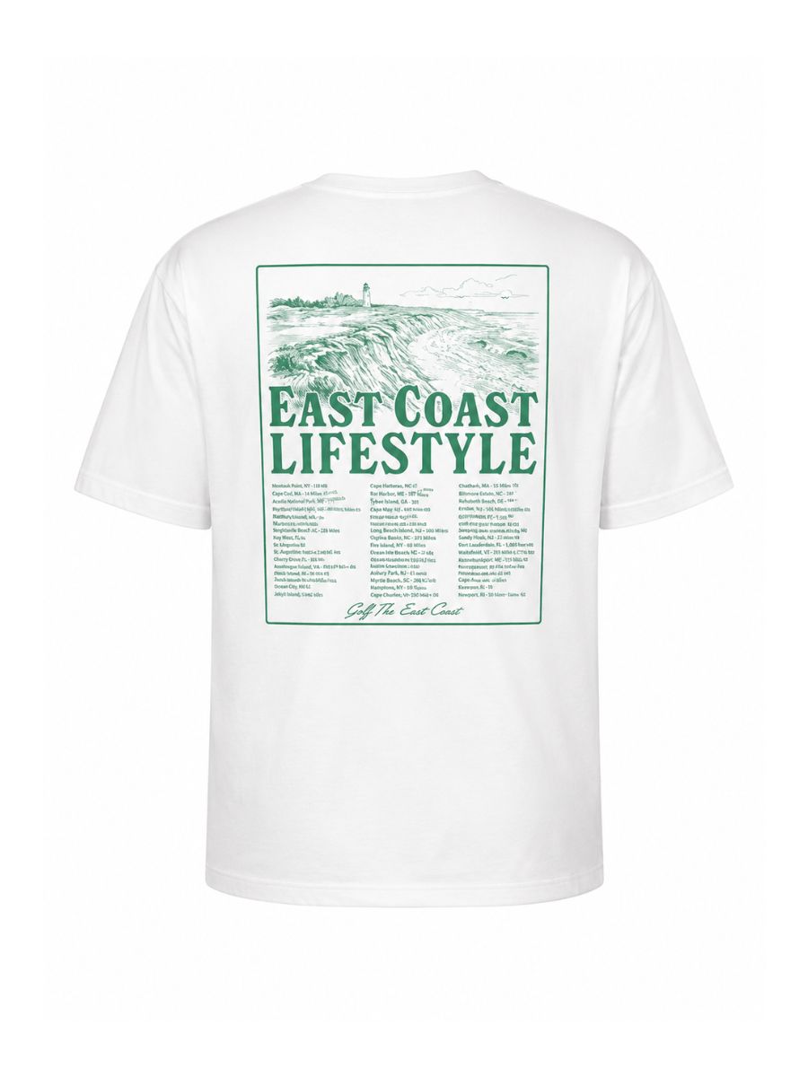 East Coast Lifestyle Course List Tee
