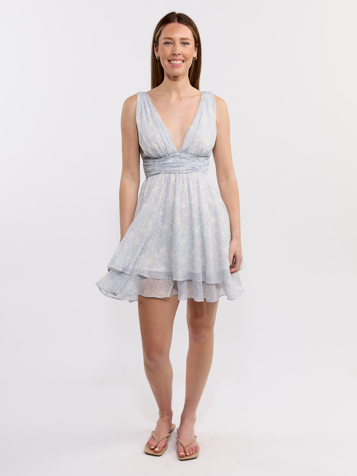 Lois V-Neck Mini Dress