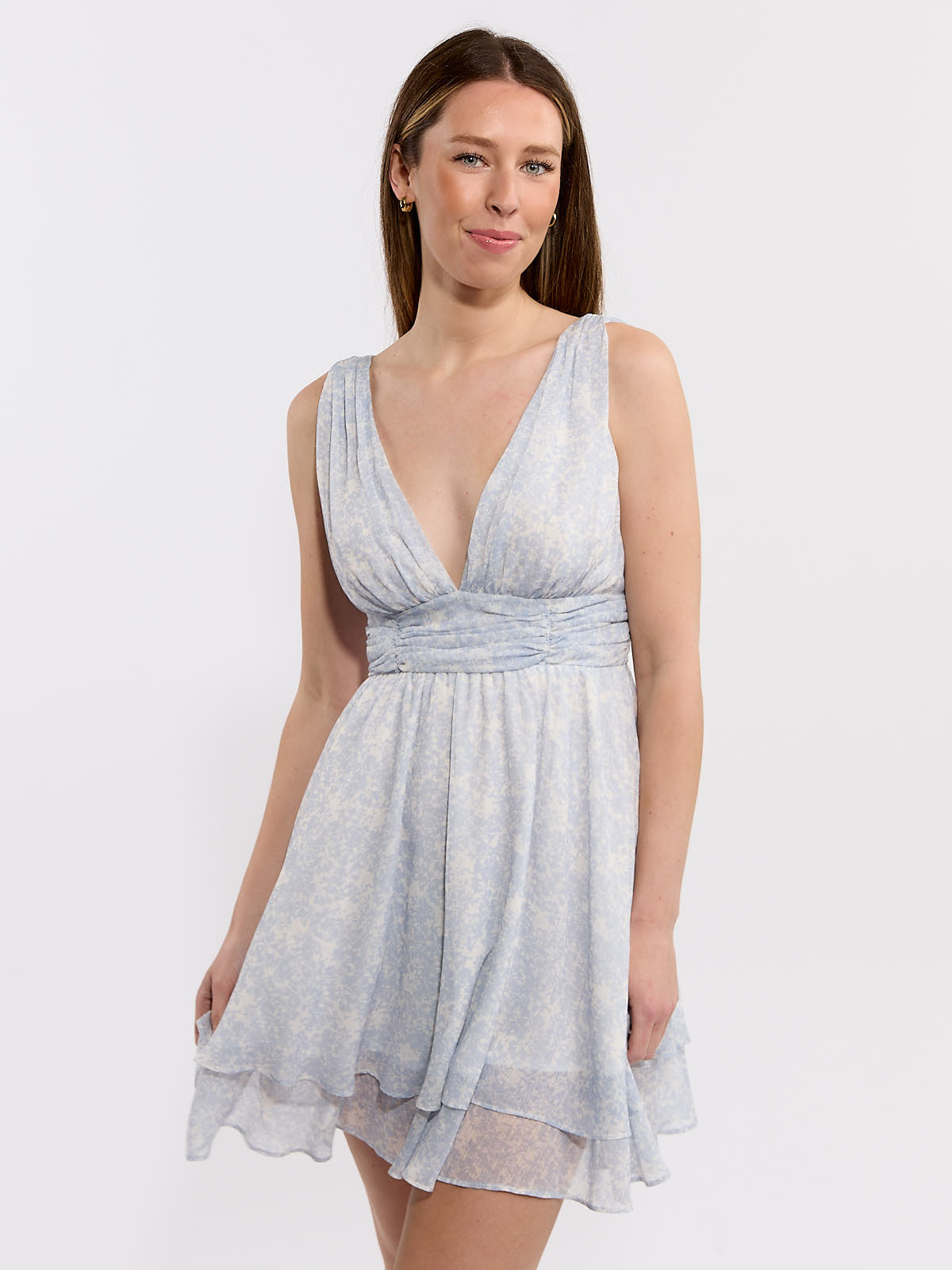 Lois V-Neck Mini Dress