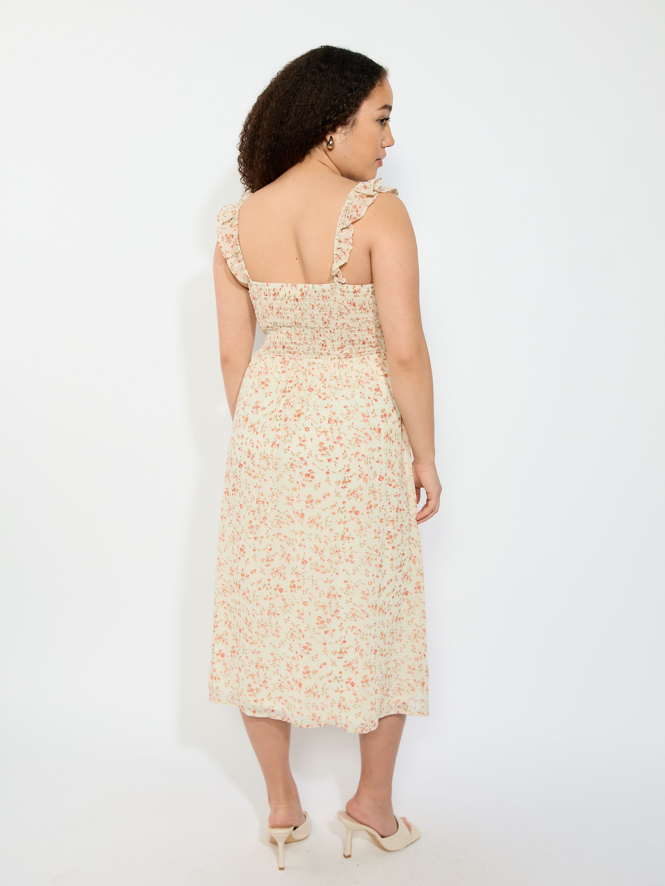 Brandi Ruffle Strap Midi Dress