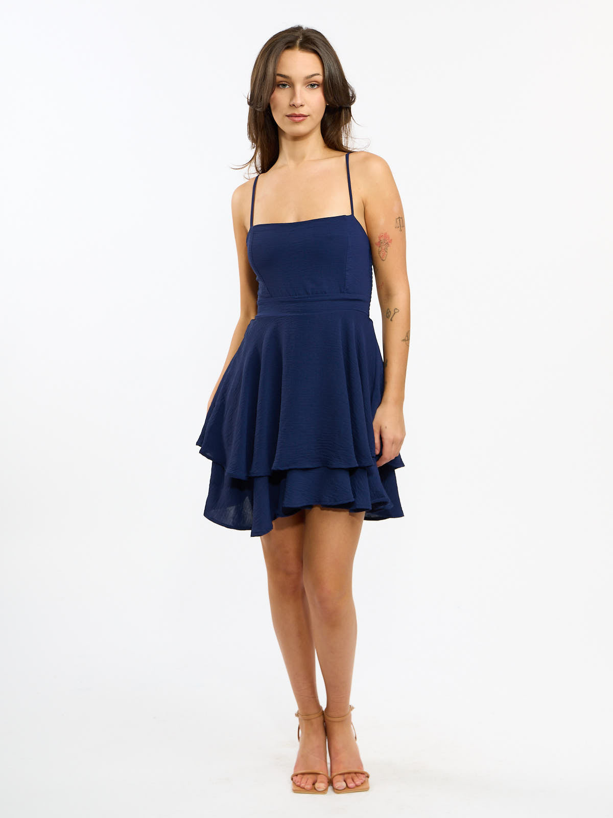 Debbie Smocked Back Tiered Mini Dress