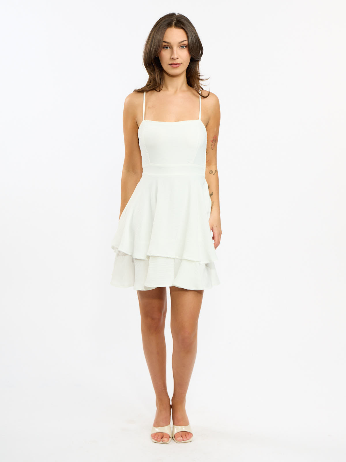 Debbie Smocked Back Tiered Mini Dress