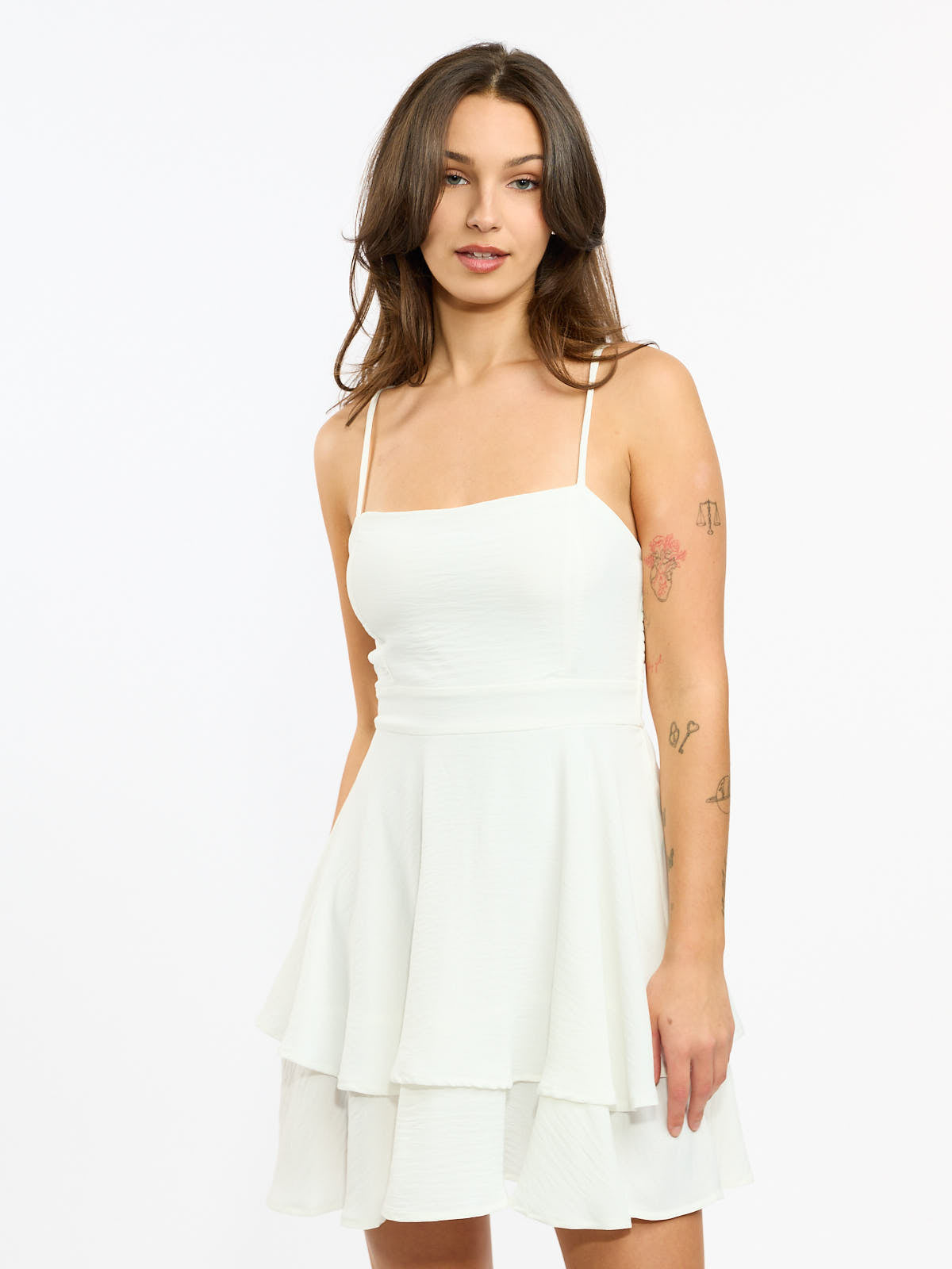 Debbie Smocked Back Tiered Mini Dress