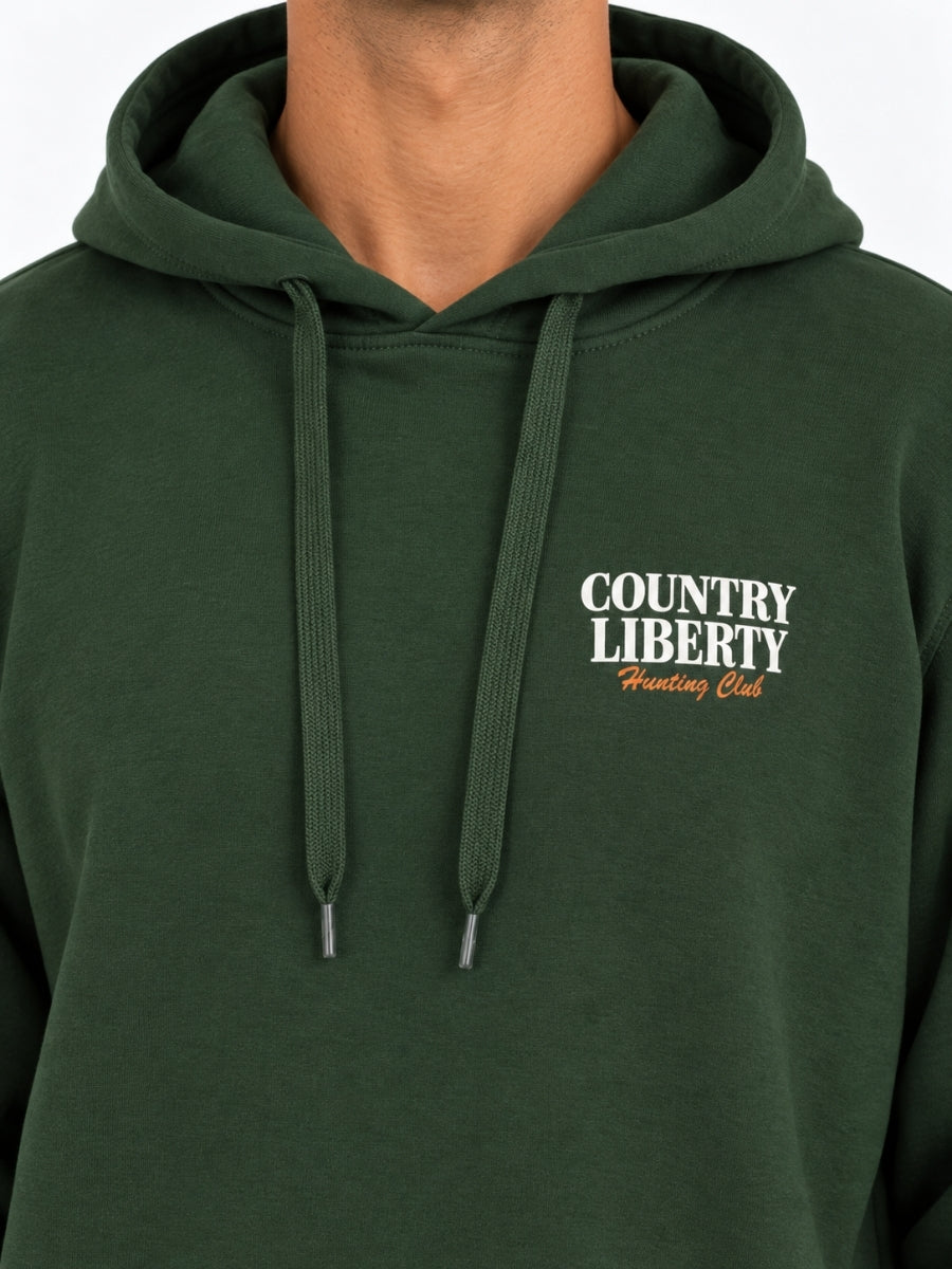 Country Liberty Deer Head Hunting Club Hoodie