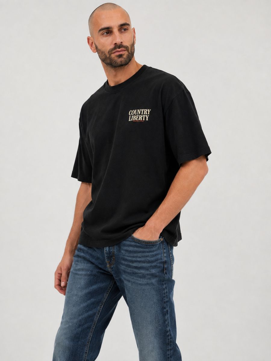 Country Liberty Deer Head Hunting Club Tee