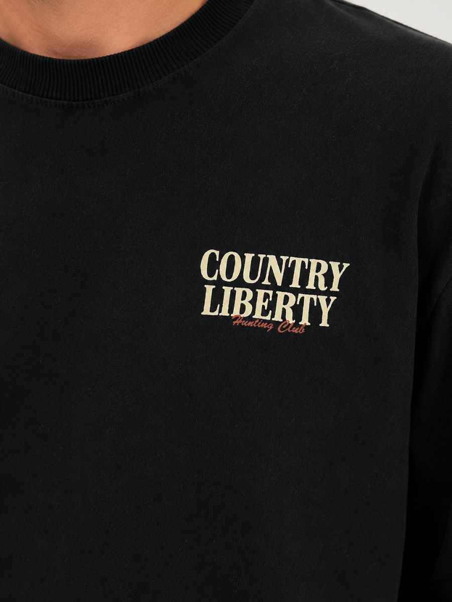 Country Liberty Deer Head Hunting Club Tee
