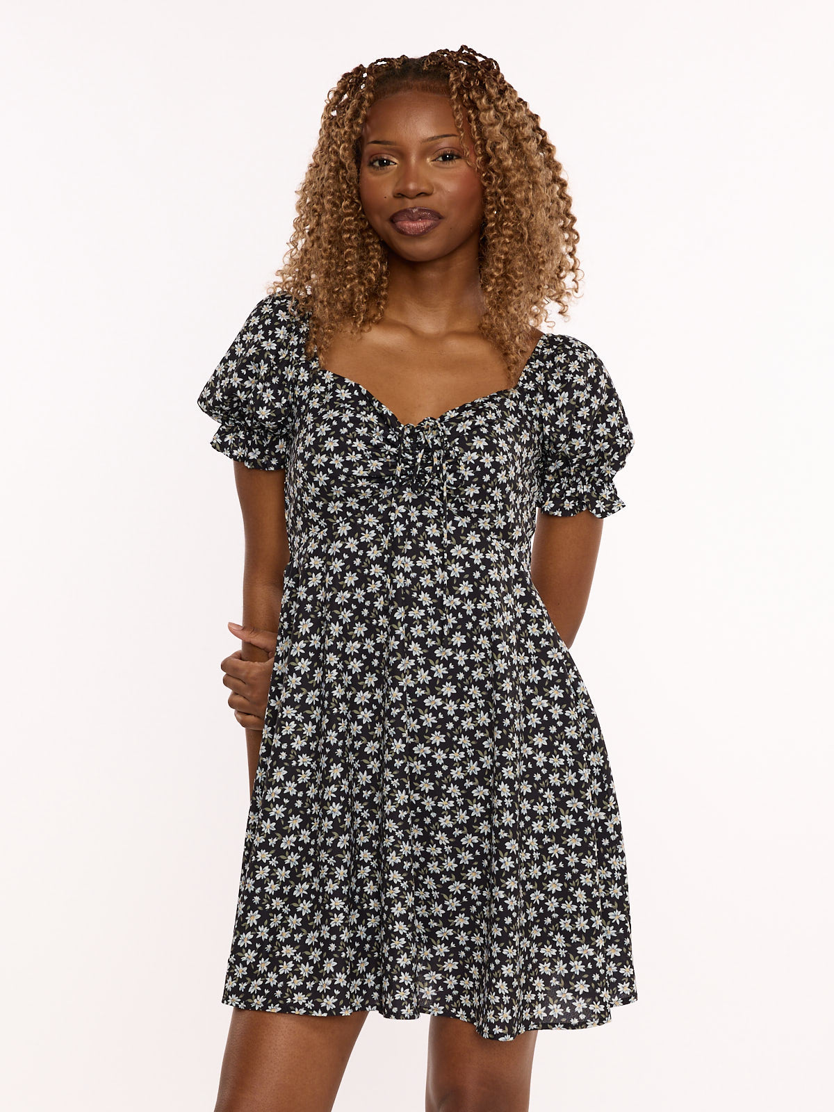 Helena Puff Floral Dress