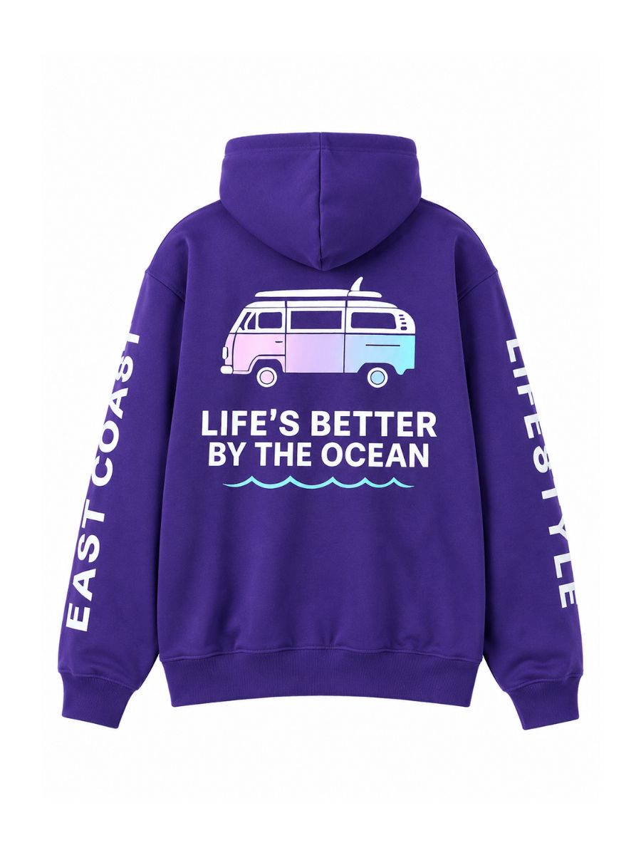 East Coast Lifestyle Gradient Ocean Surf Van Hoodie