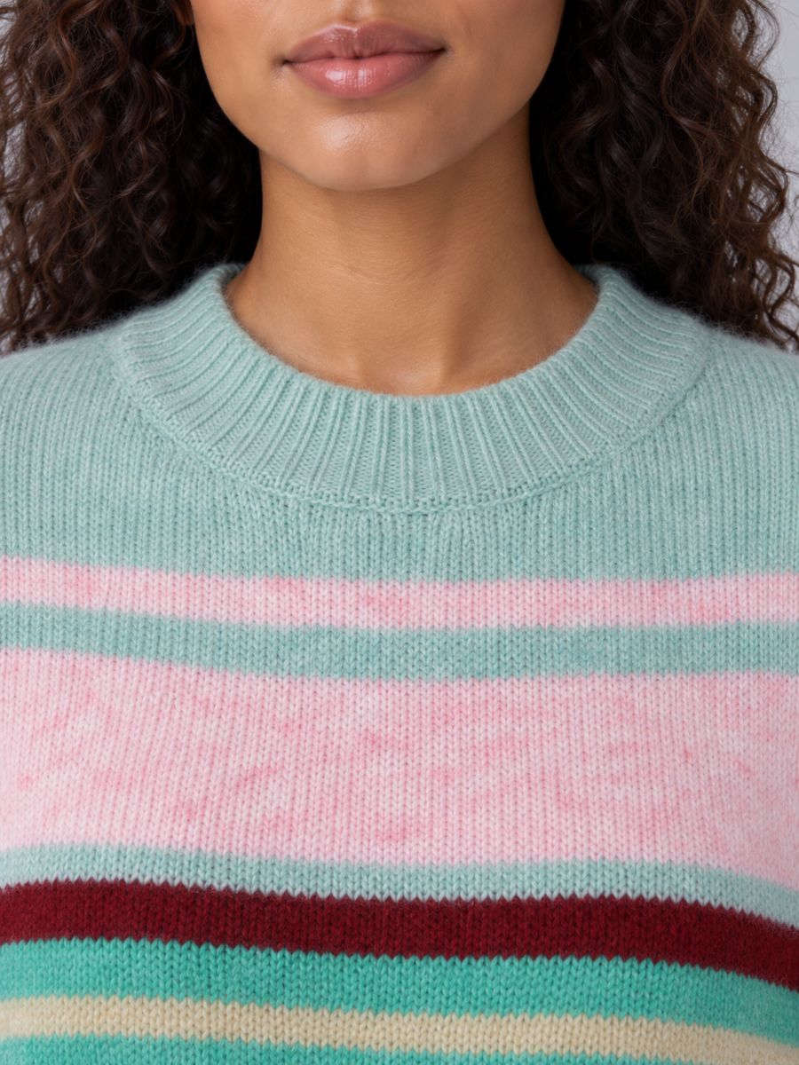 Emmie Multi-Colour Stripe Wool Sweater