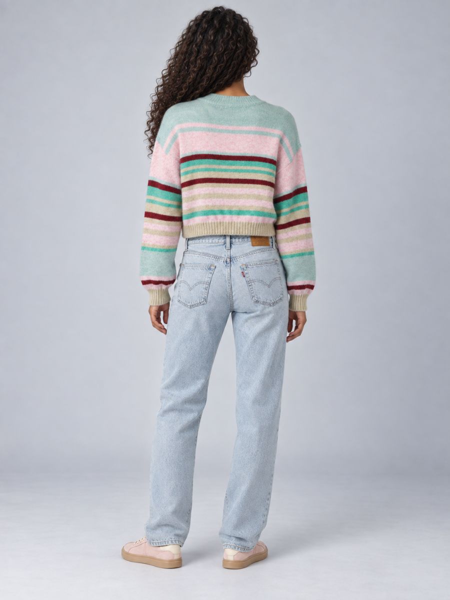 Emmie Multi-Colour Stripe Wool Sweater