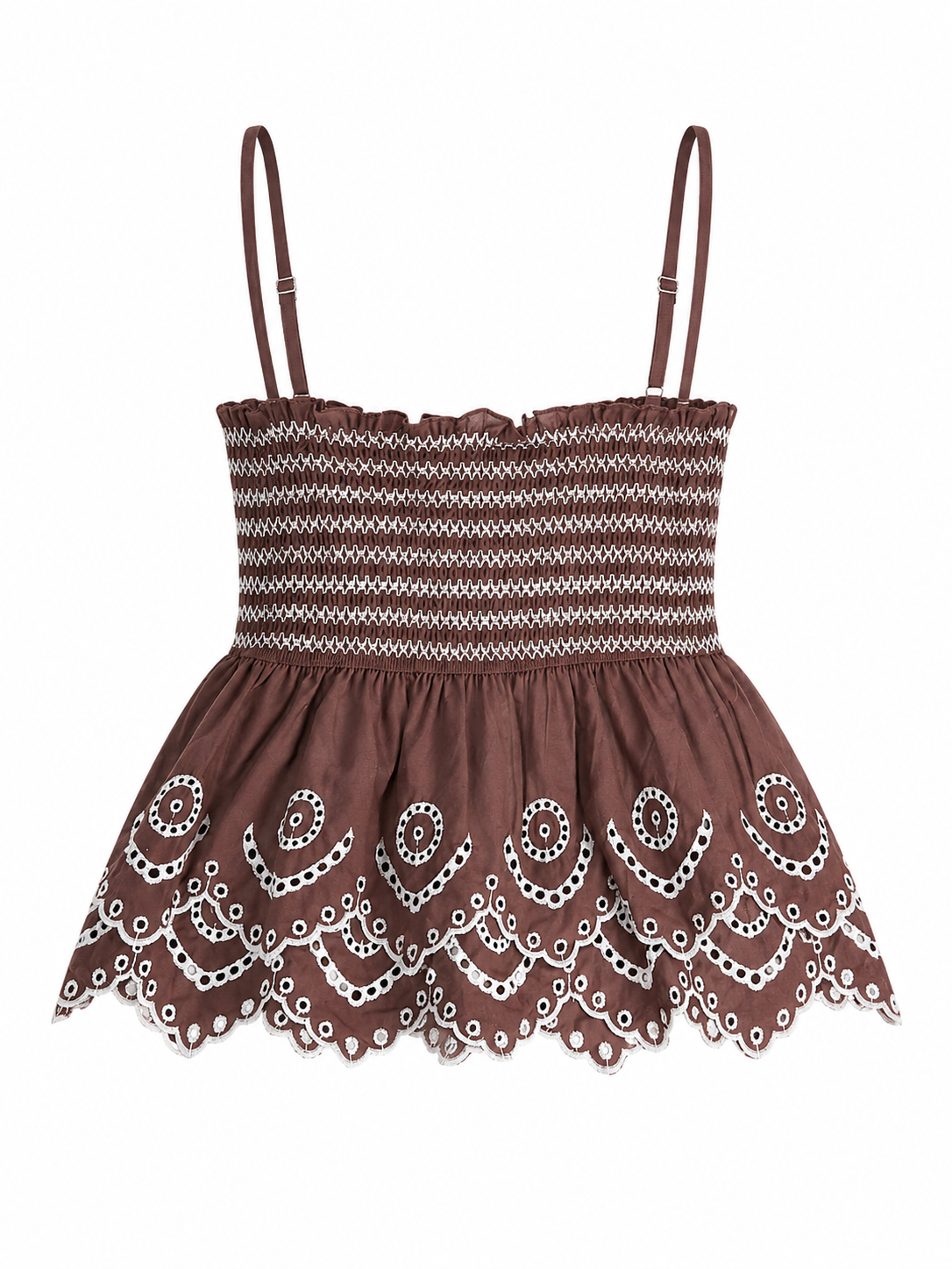 Charlotte Embroidered Ruffle Top