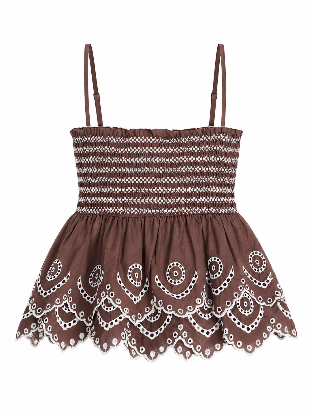 Charlotte Embroidered Ruffle Top