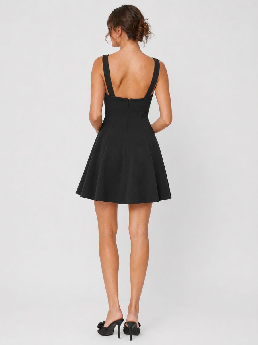 Lizzie Fit & Flare Square Neck Mini Dress