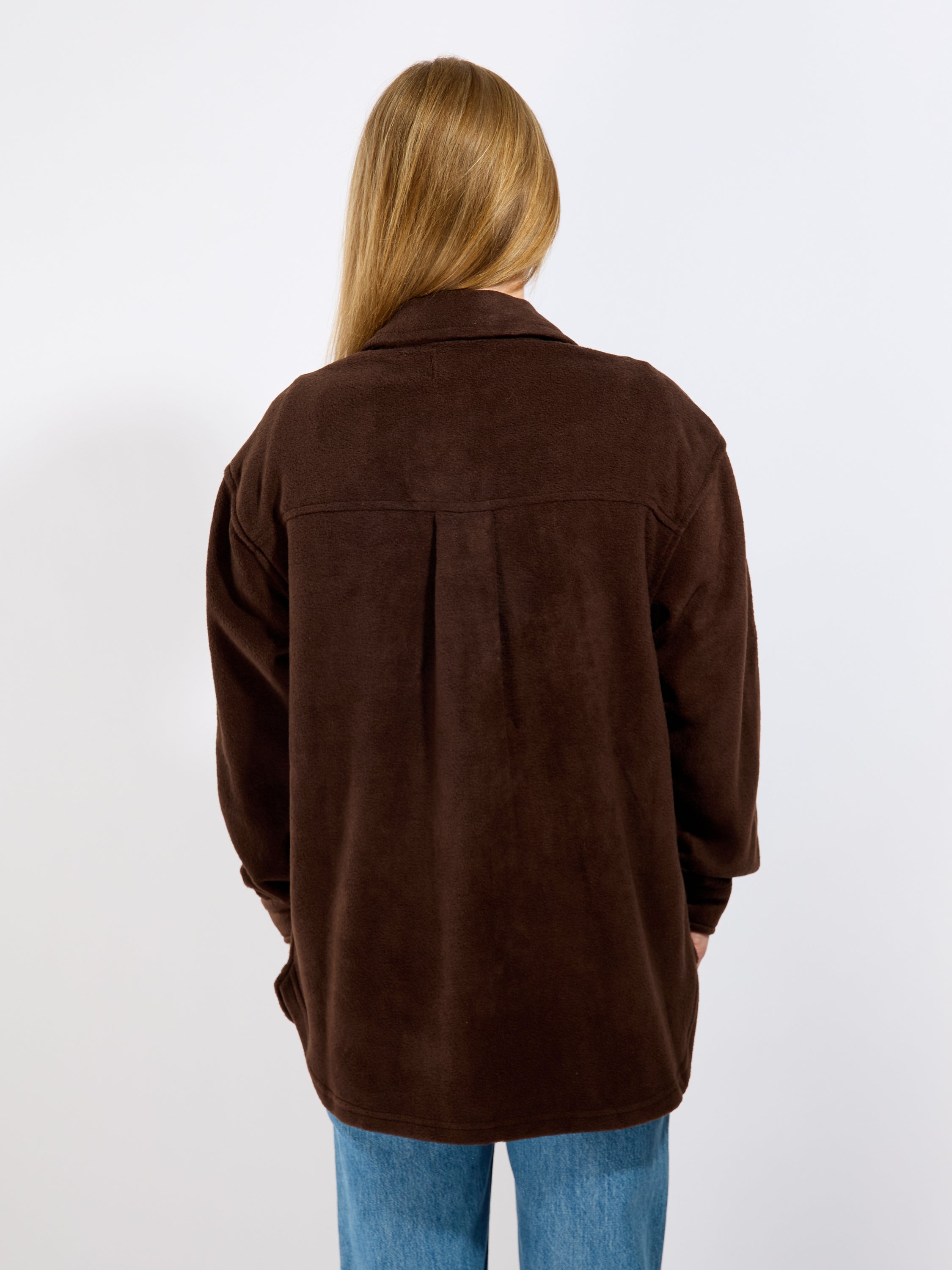 Fleece Long Sleeve Solid Shacket