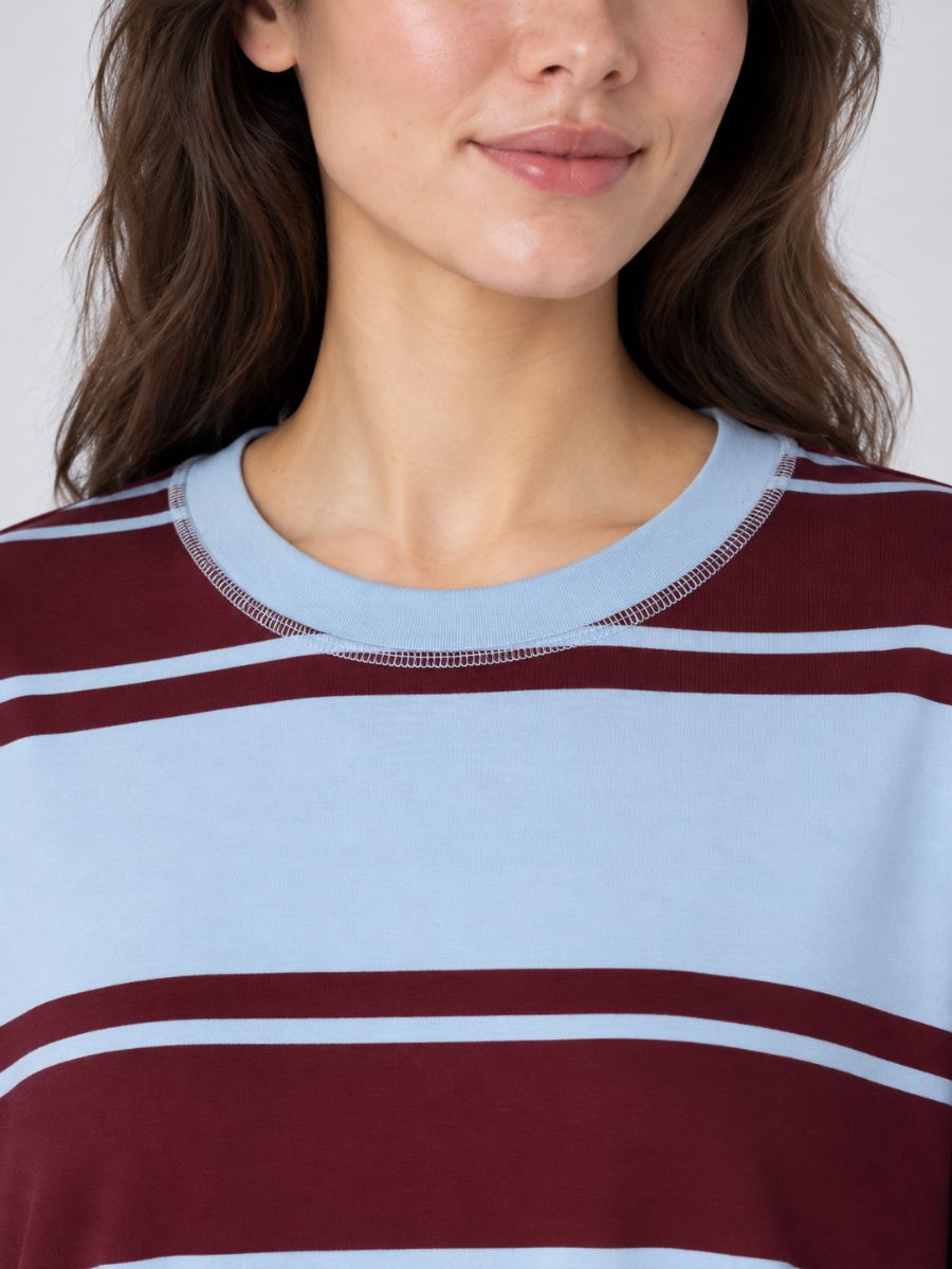 Lenny Stripe Long Sleeve Crewneck Top