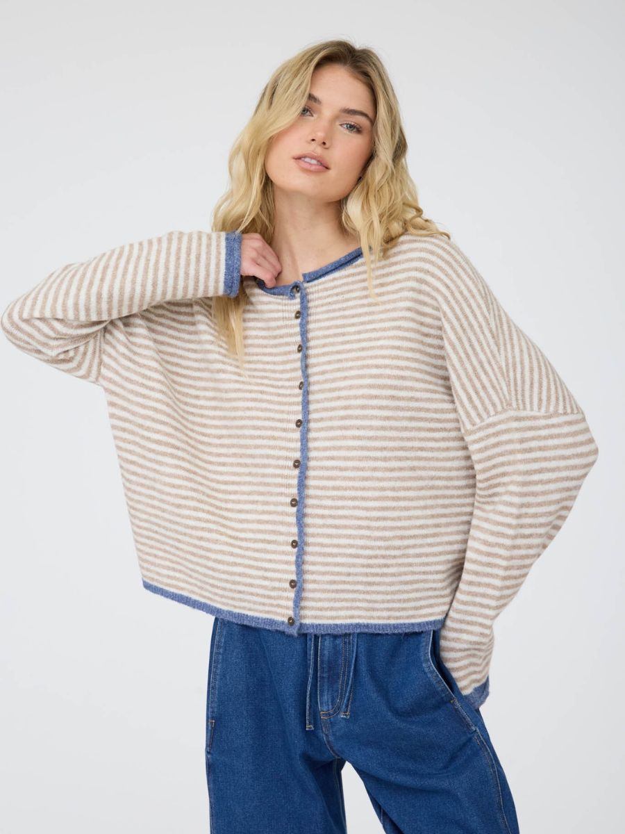 Button-Up Oversized Long Sleeve Sweater