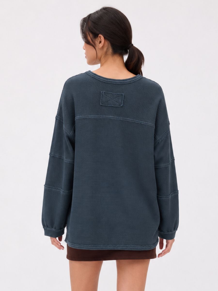Oversized Long Sleeve Knit Top