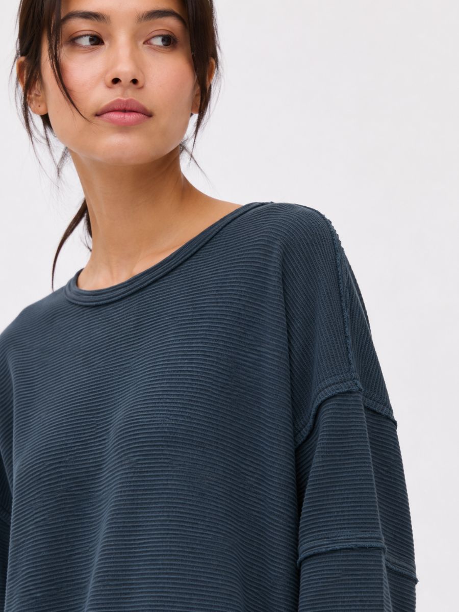 Oversized Long Sleeve Knit Top