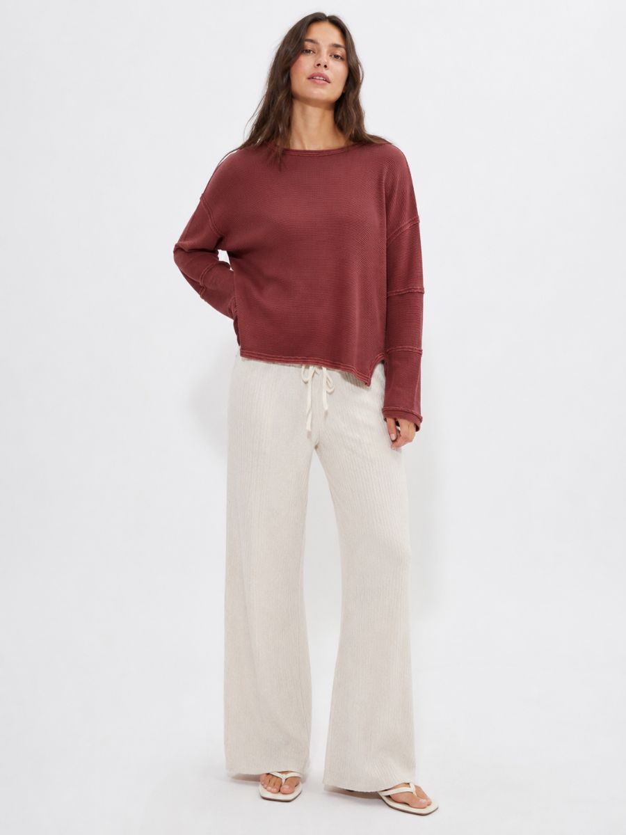 Oversized Long Sleeve Knit Top