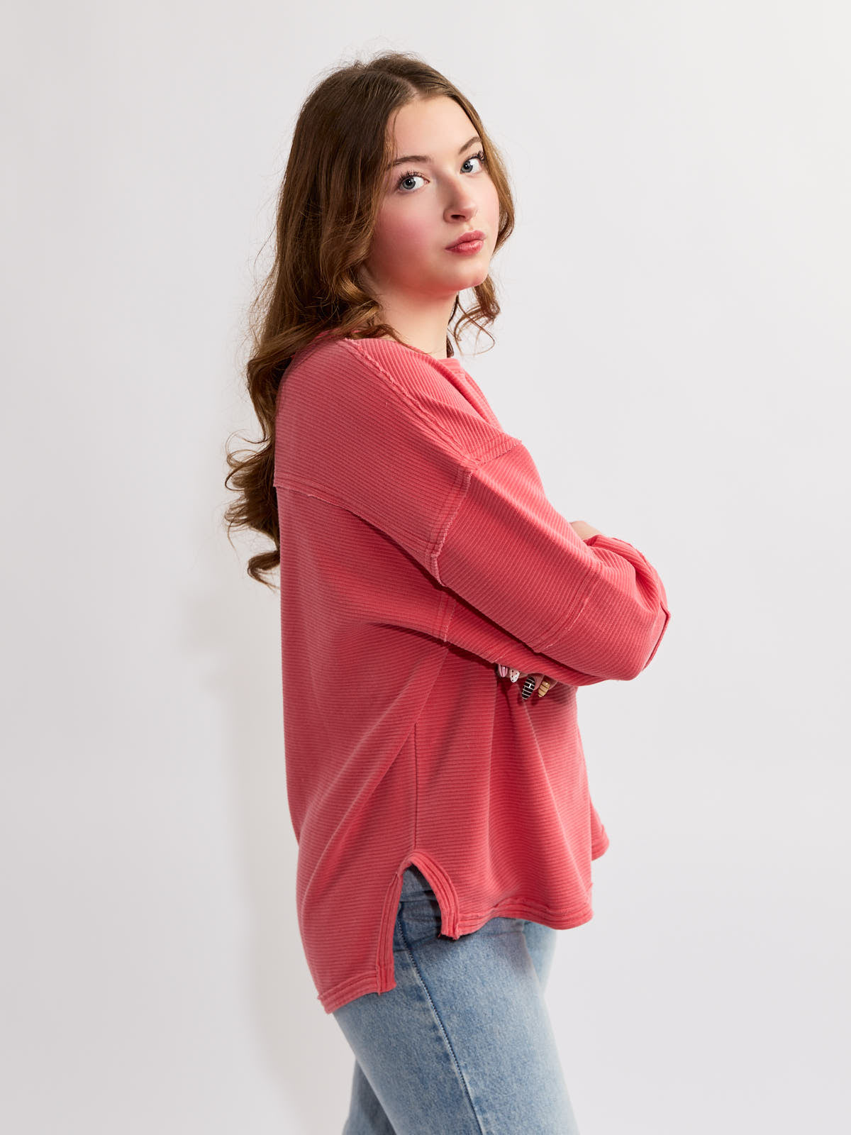 Oversized Long Sleeve Knit Top