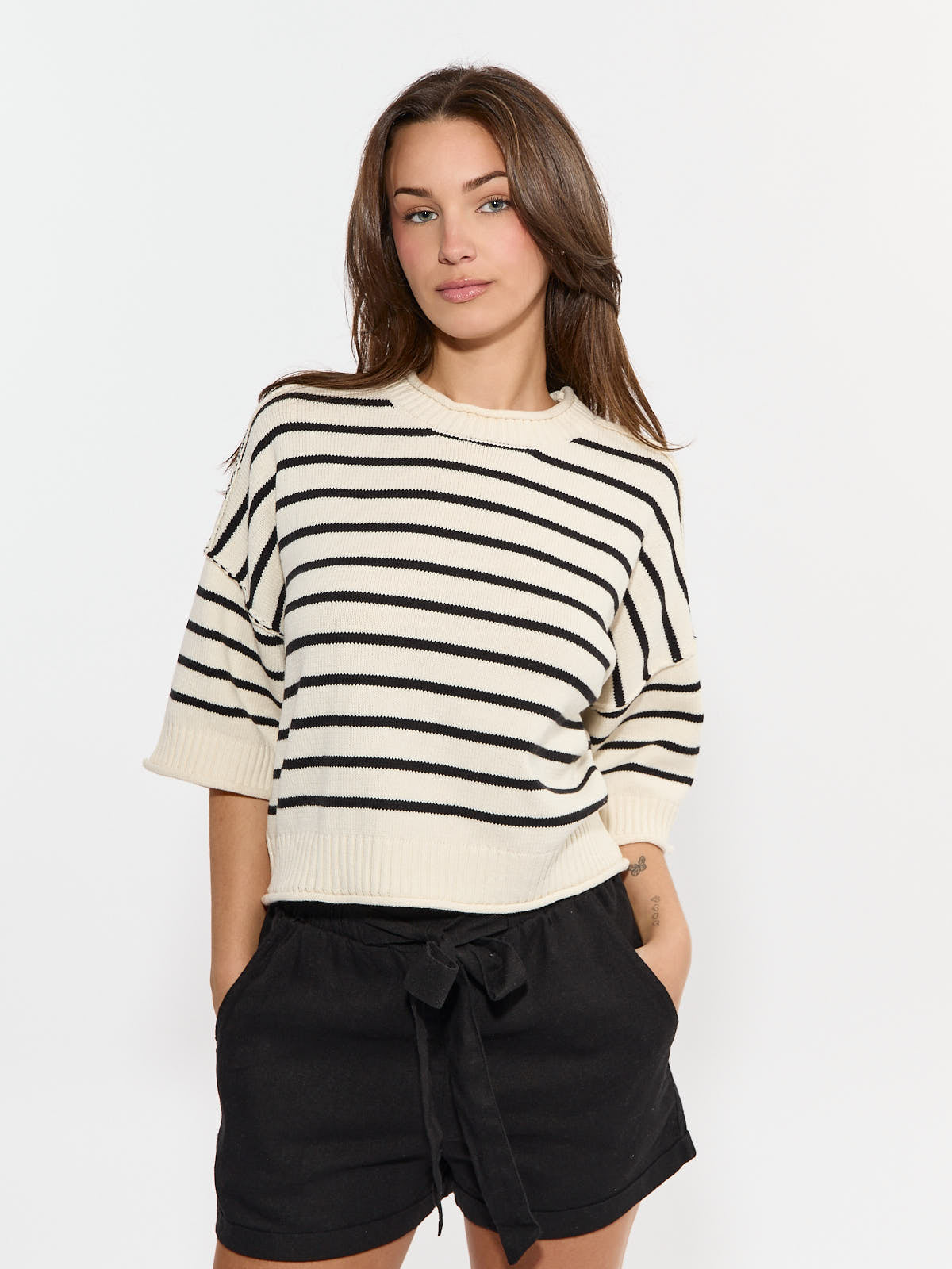 We The Free Short Sleeve Oversized Knit Top