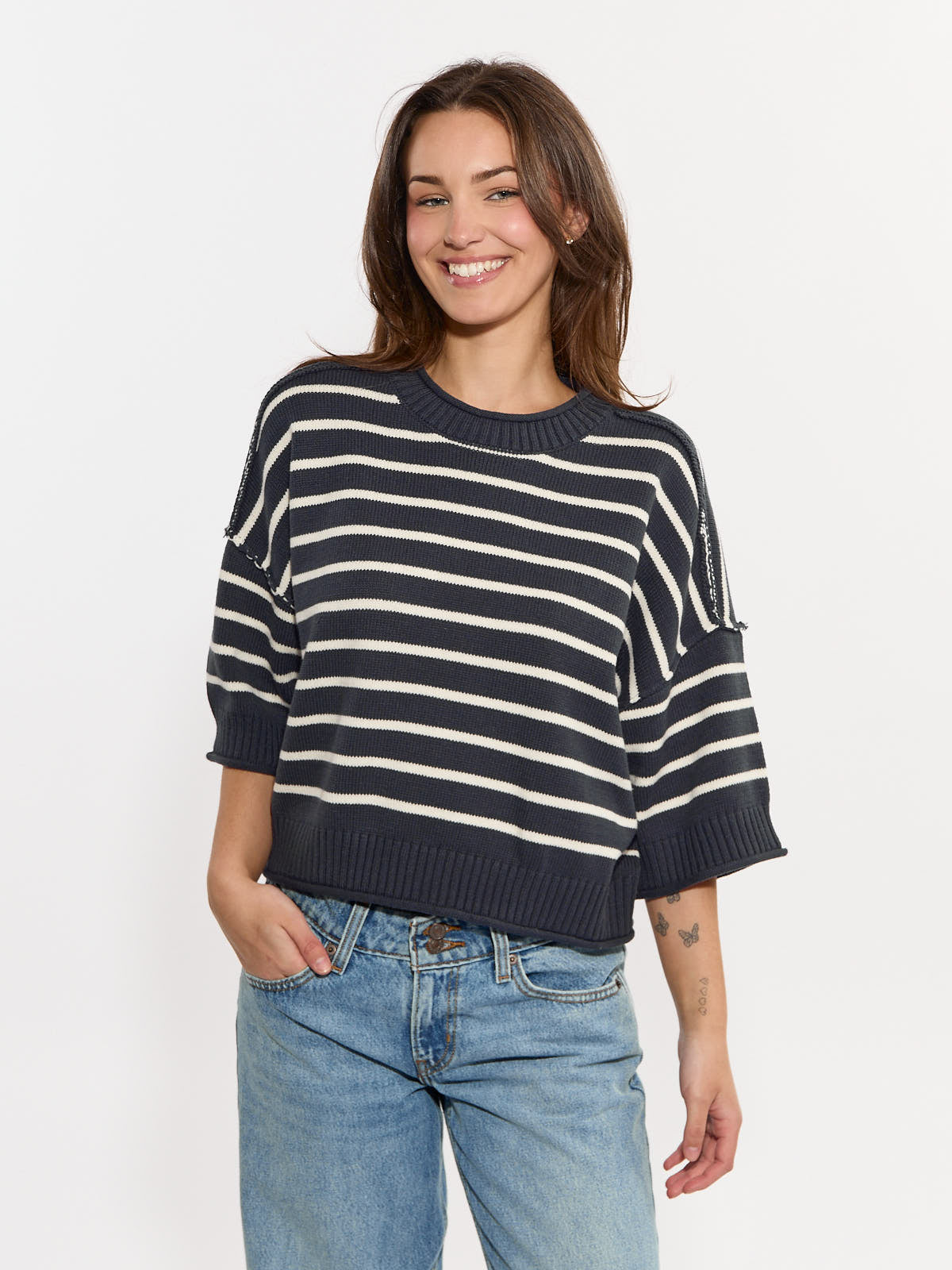 We The Free Short Sleeve Oversized Knit Top