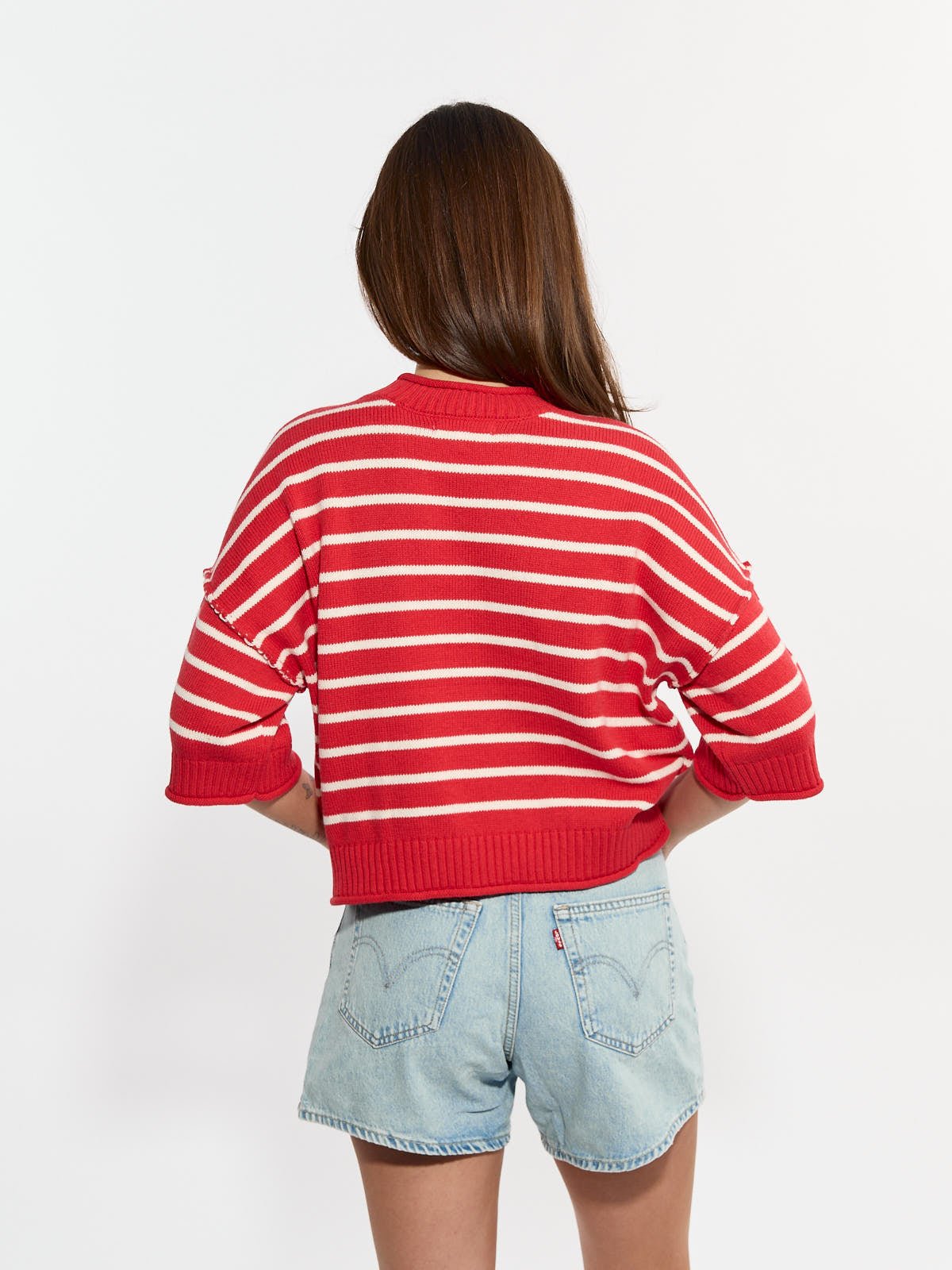 We The Free Short Sleeve Oversized Knit Top