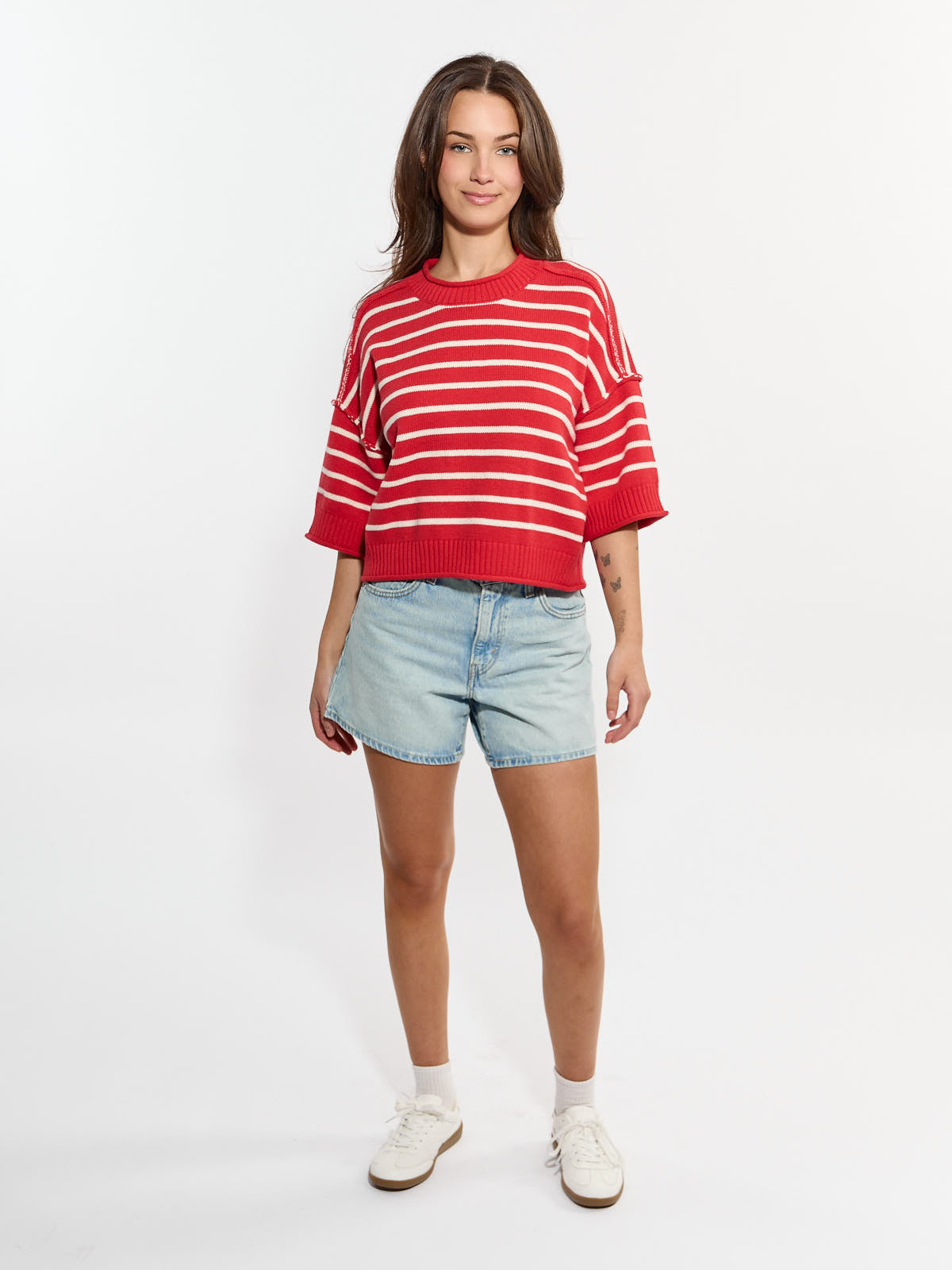 We The Free Short Sleeve Oversized Knit Top
