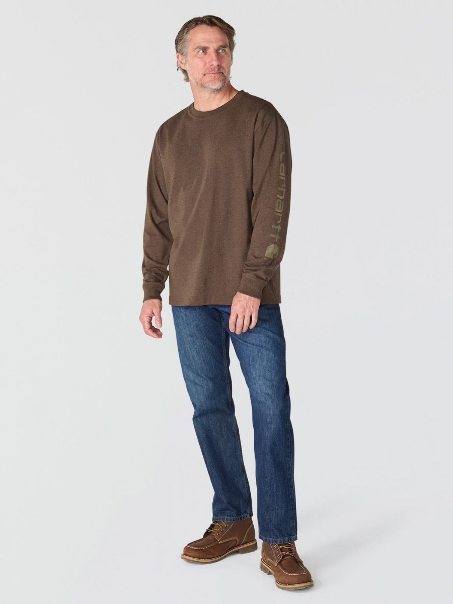 Carhartt Loose Fit Heavyweight Long Sleeve Logo Tee