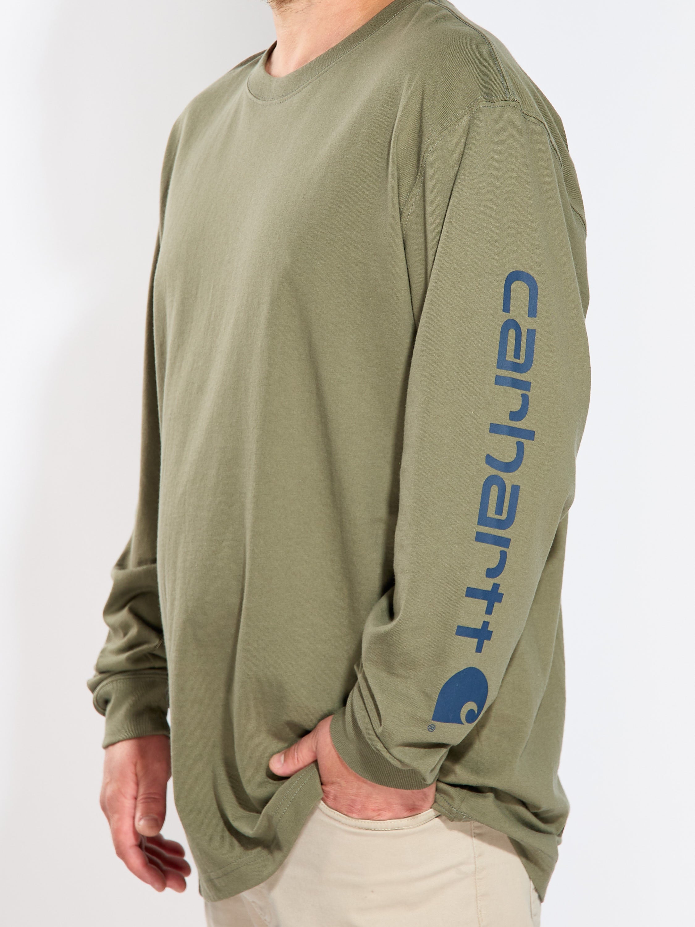 Carhartt Loose Fit Heavyweight Long Sleeve Logo Tee