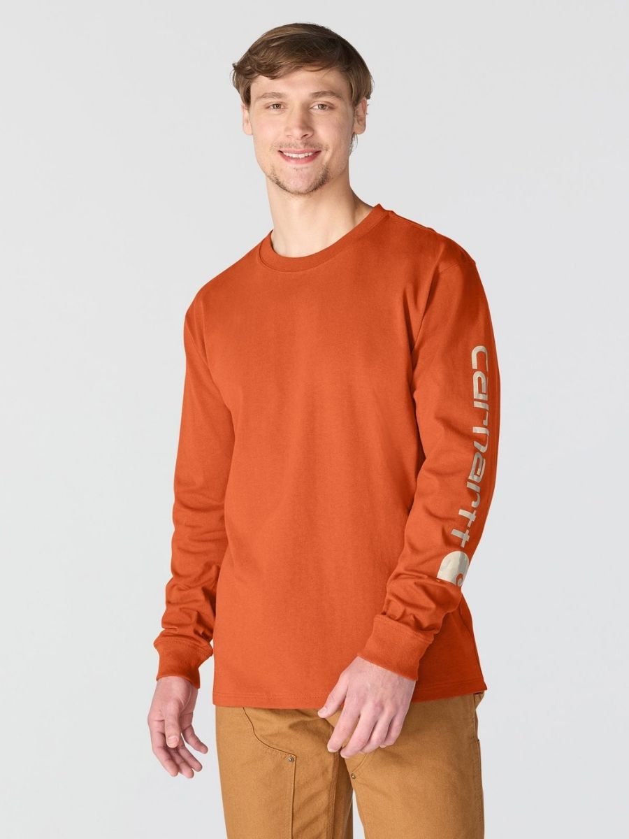 Carhartt Loose Fit Heavyweight Long Sleeve Logo Tee