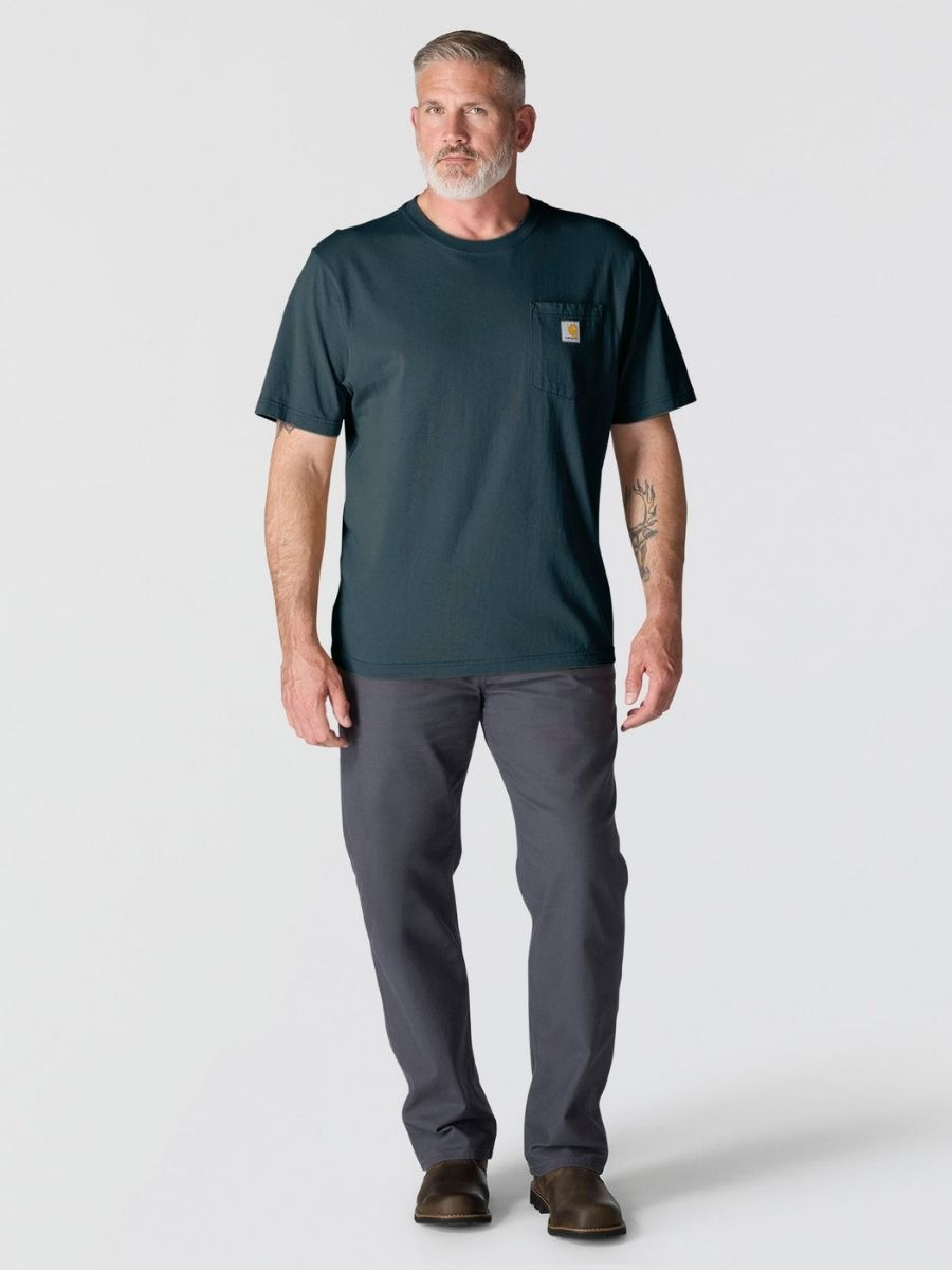 Man modeling Carhartt Loose Fit Heavyweight Workwear Tee by Carhartt
