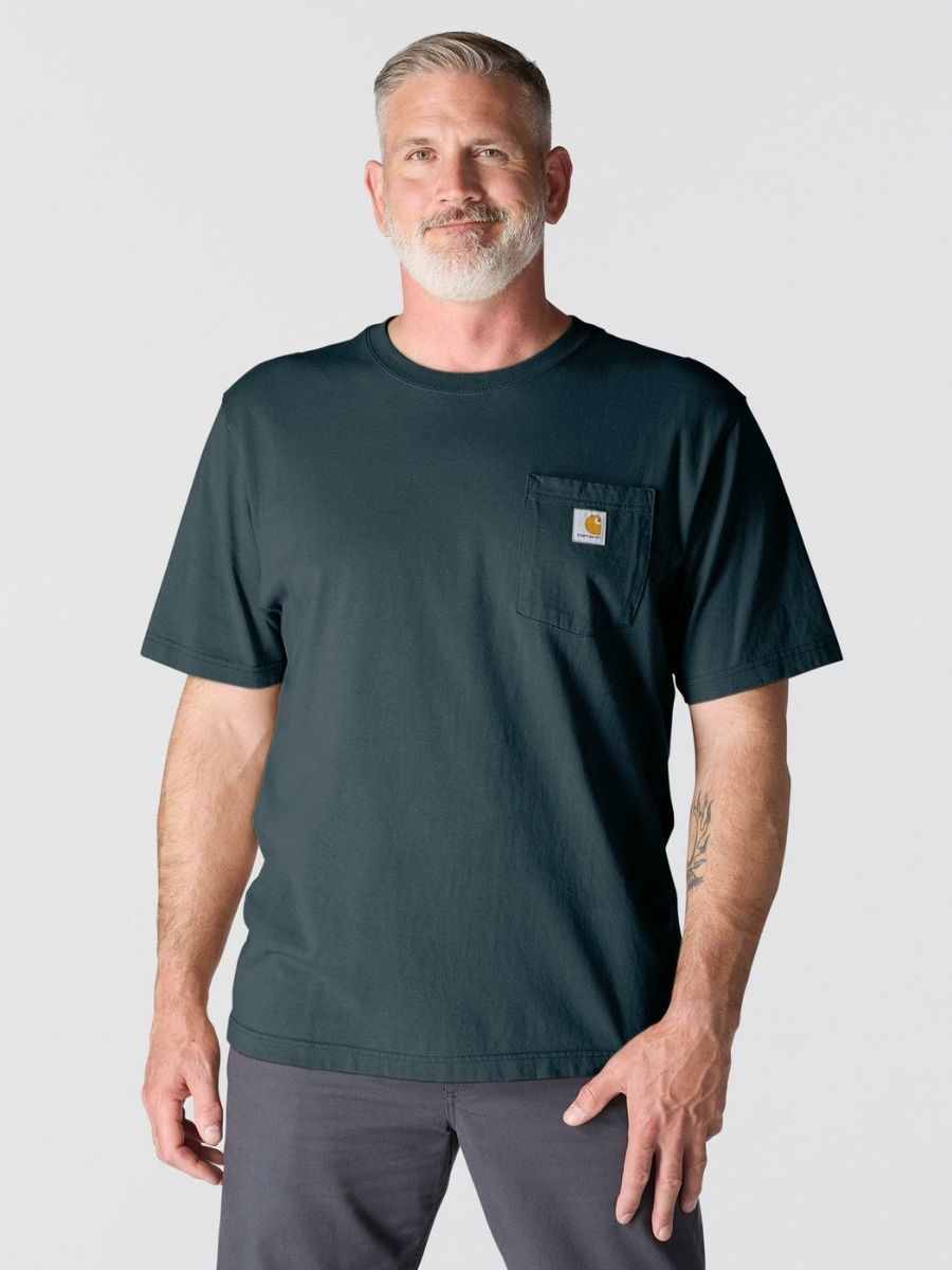 Man wearing Carhartt Loose Fit Heavyweight Workwear Tee by Carhartt