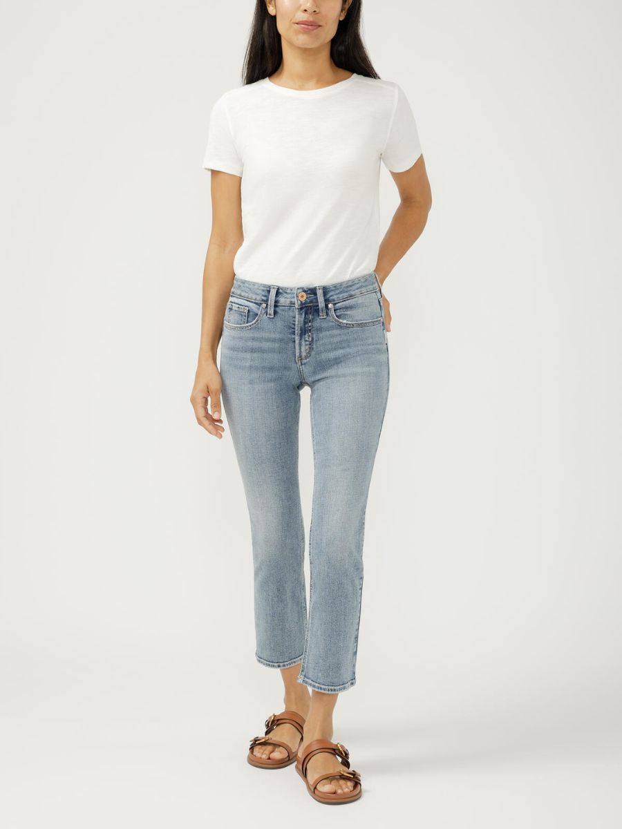 Silver Suki Straight Cropped Jeans