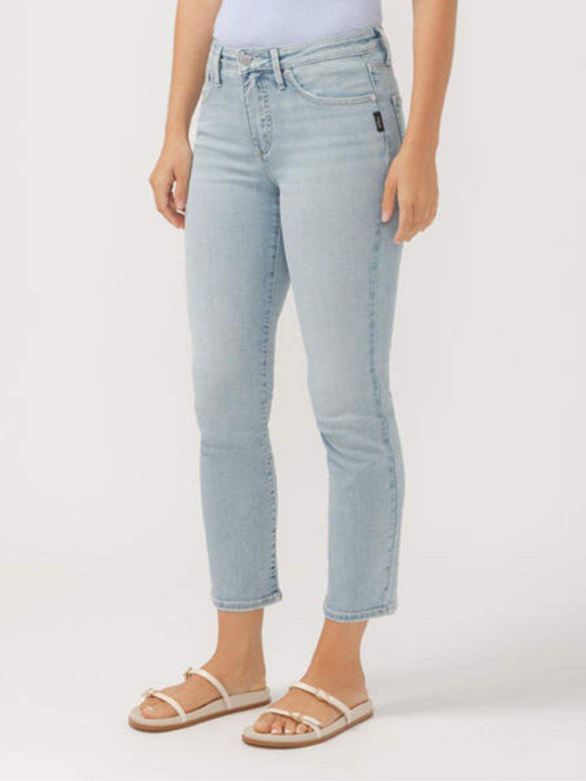 Silver Isbister High Rise Ankle Straight Leg Jean