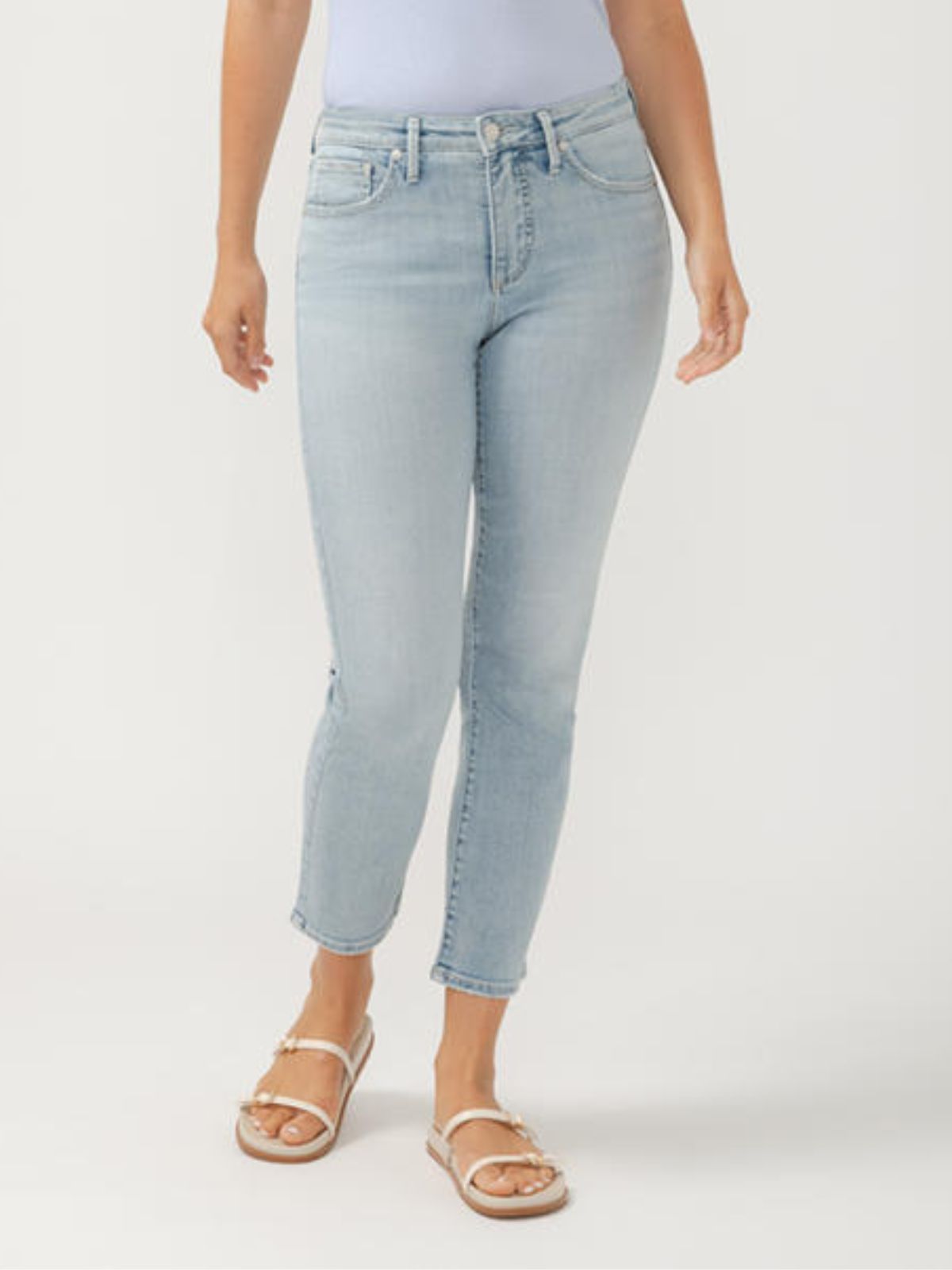 Silver Isbister High Rise Ankle Straight Leg Jean