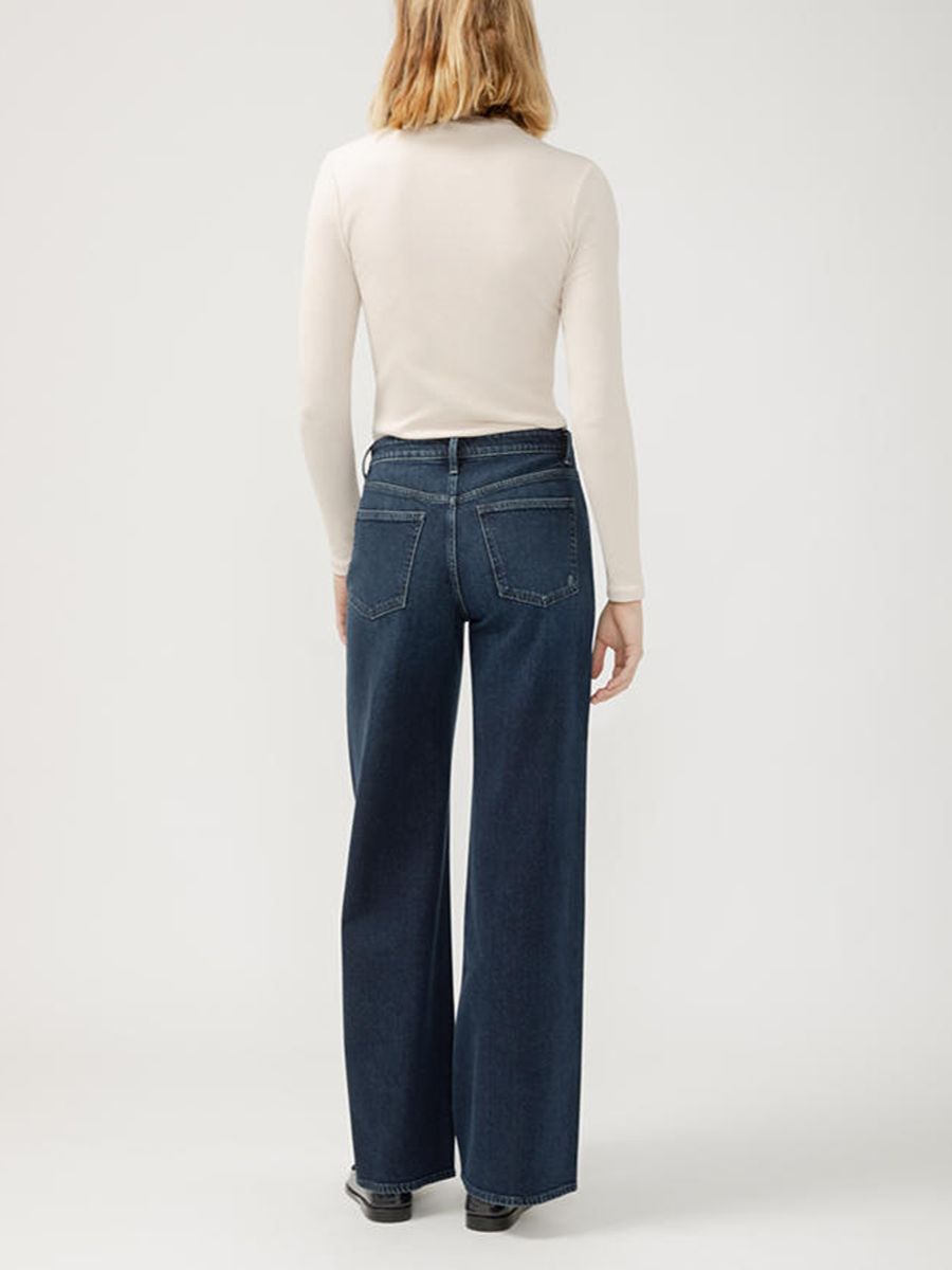 Silver Ladies Isbister Wide Leg Dark Jean