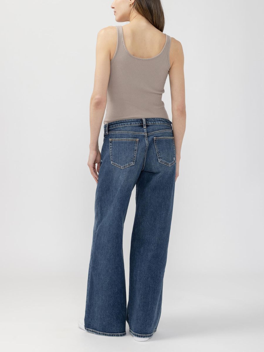 Silver Low Rise Baggy Jean