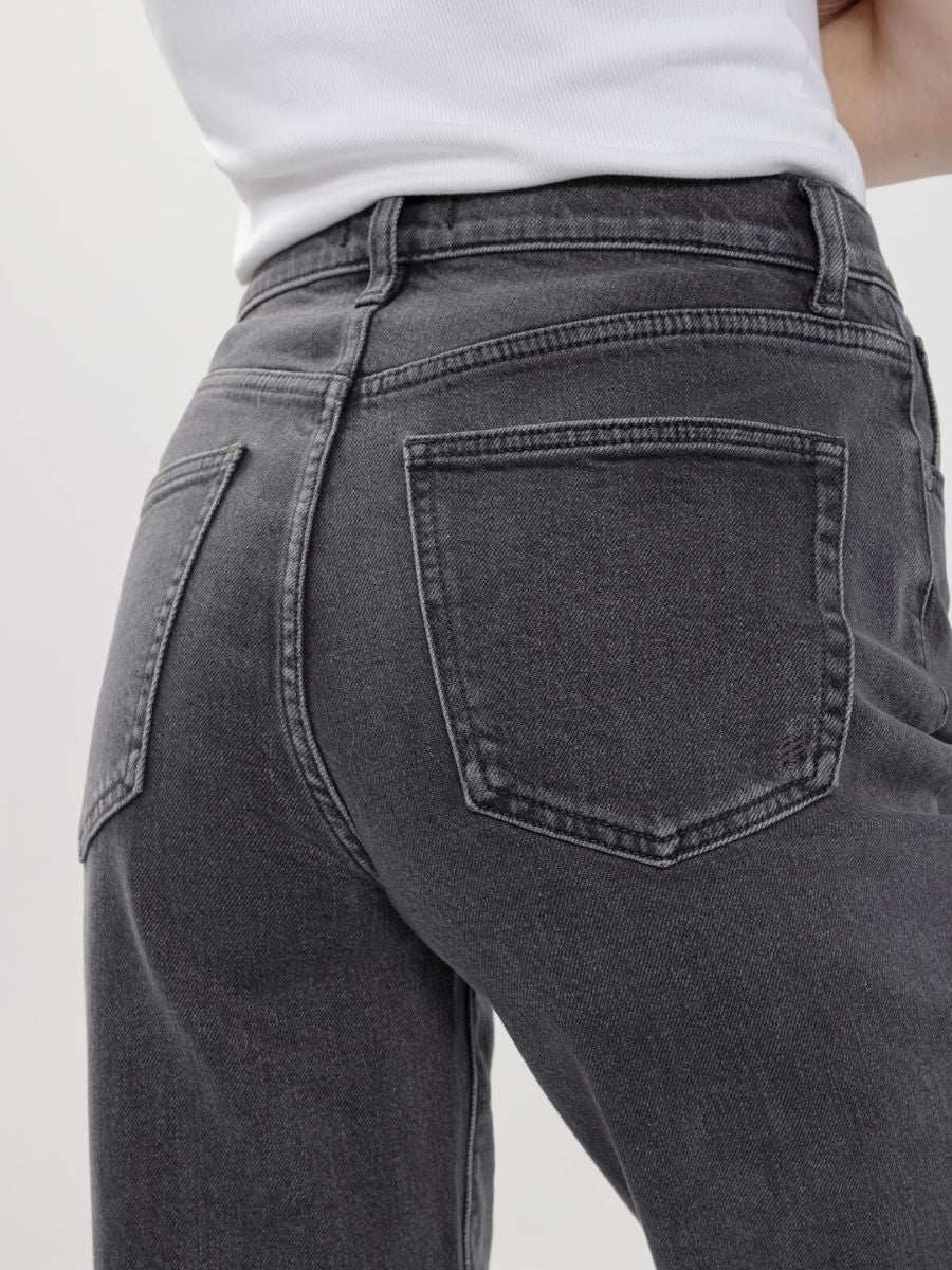 Silver Highly Desirable Relaxed Straight Leg Jean