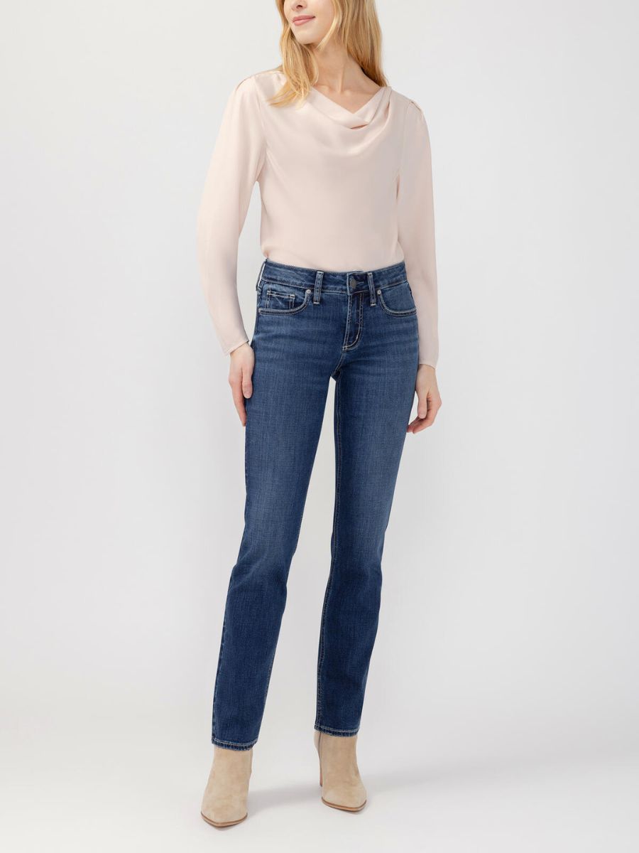 Silver Suki Straight Dark Jean