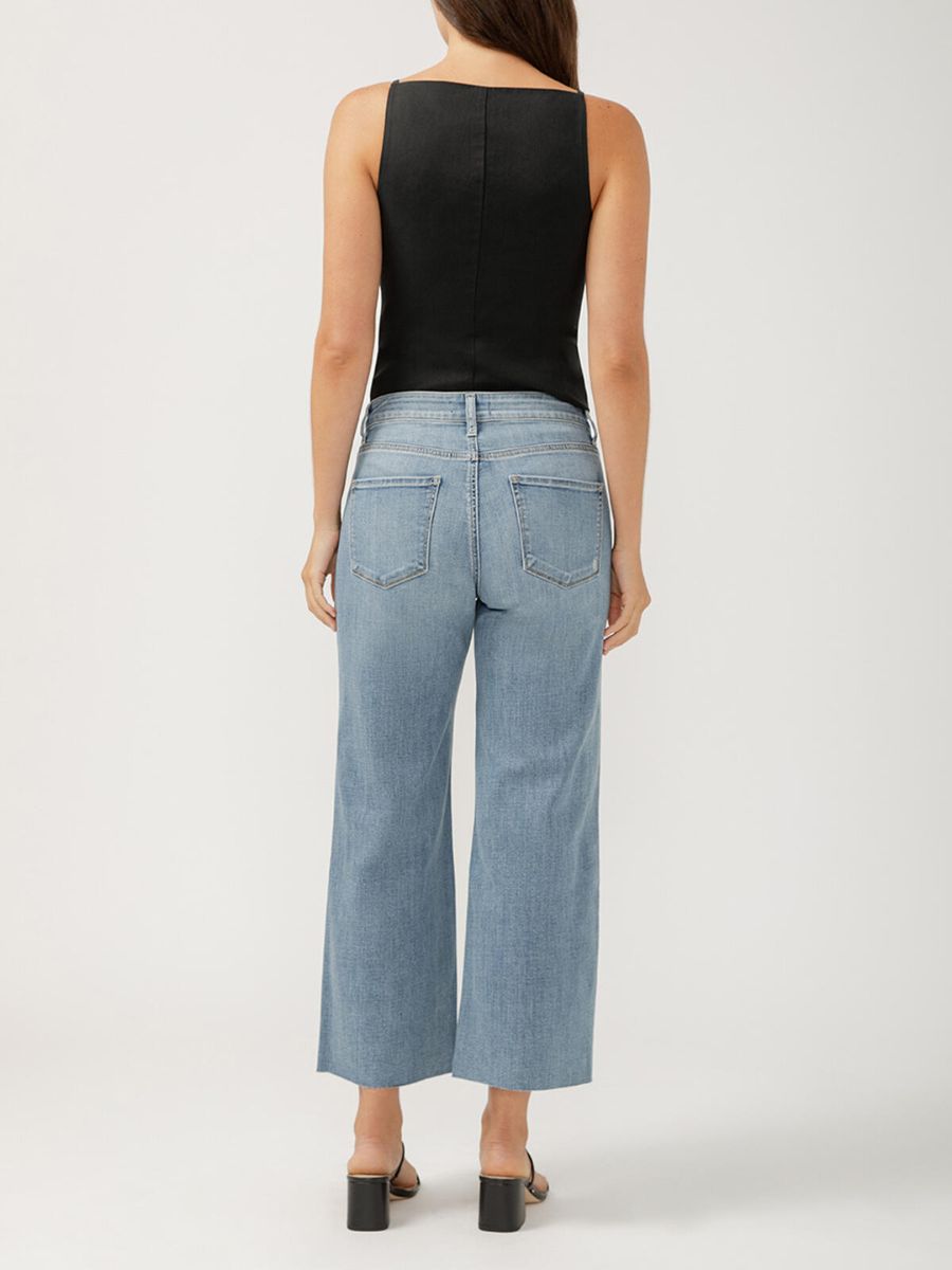 Silver Suki Ankle Wide Leg Jeans