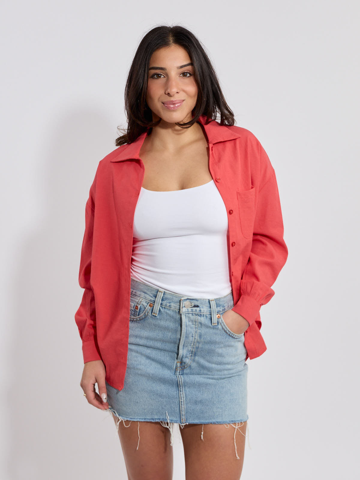 Lauren Button-Down Long Sleeve Blouse