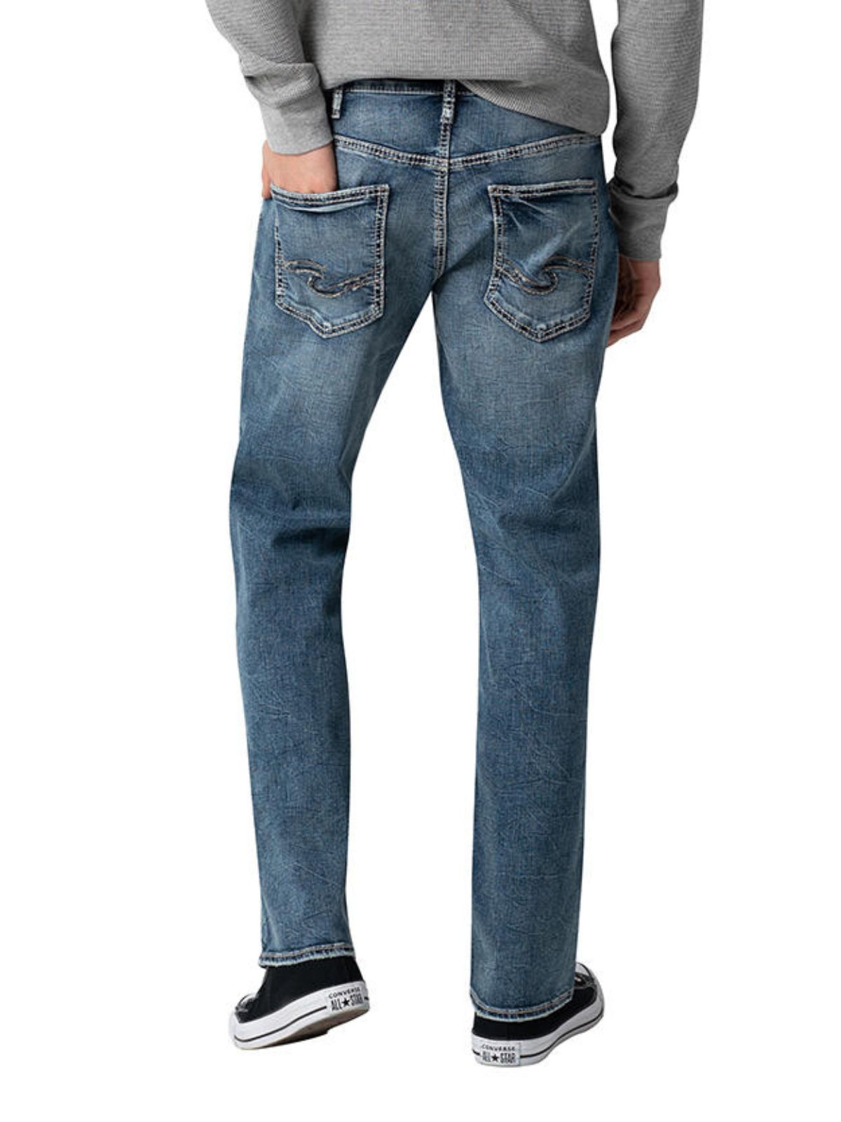 Silver Men's Gordie Loose Fit Straight Leg Jean