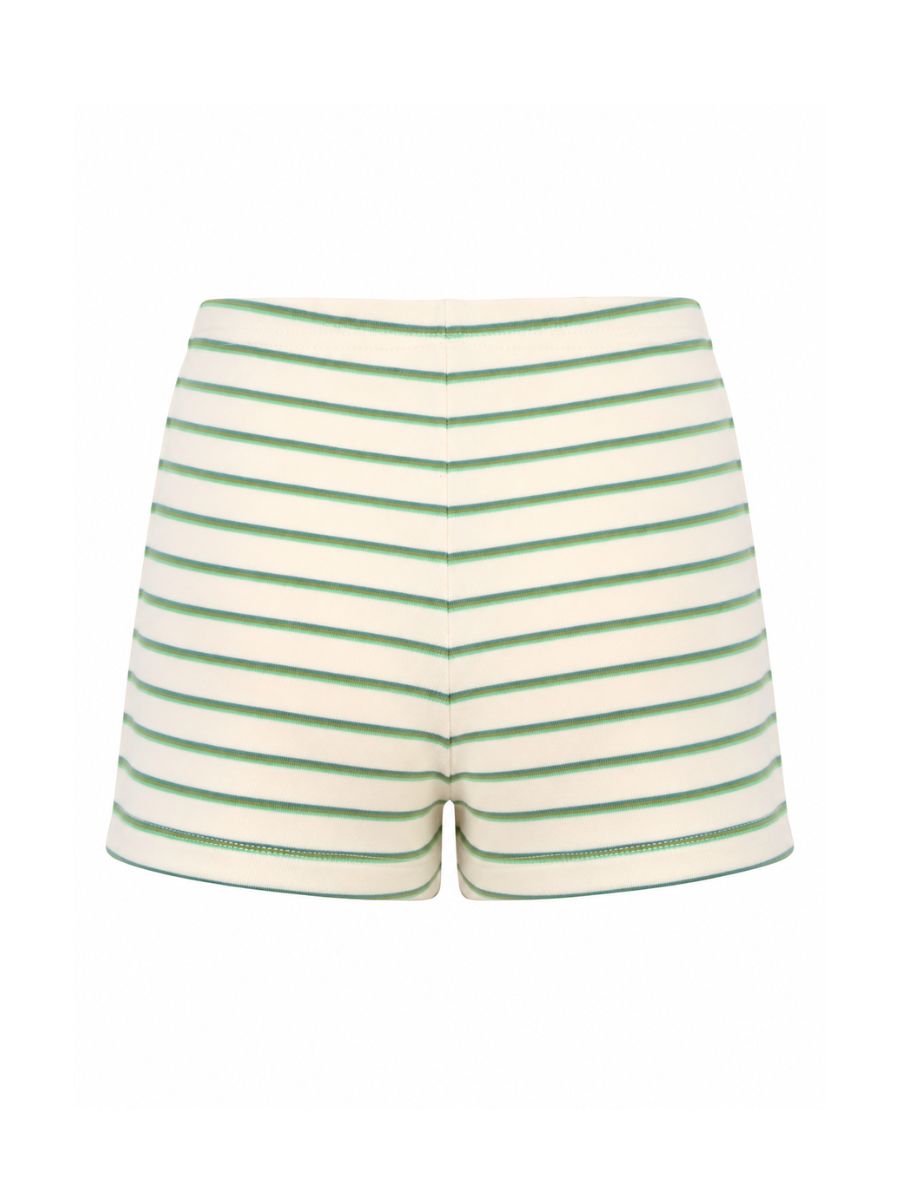 Miu Cotton Stripe Shorts
