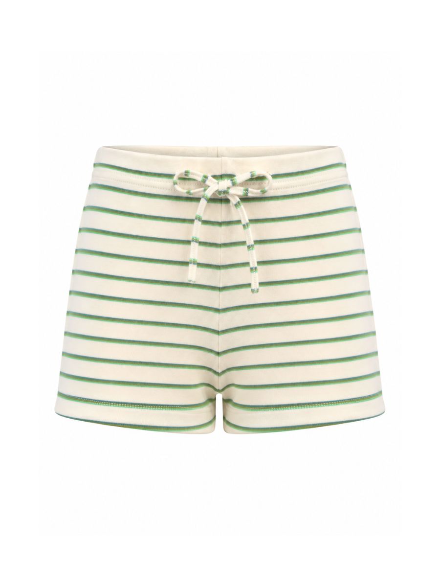 Miu Cotton Stripe Shorts