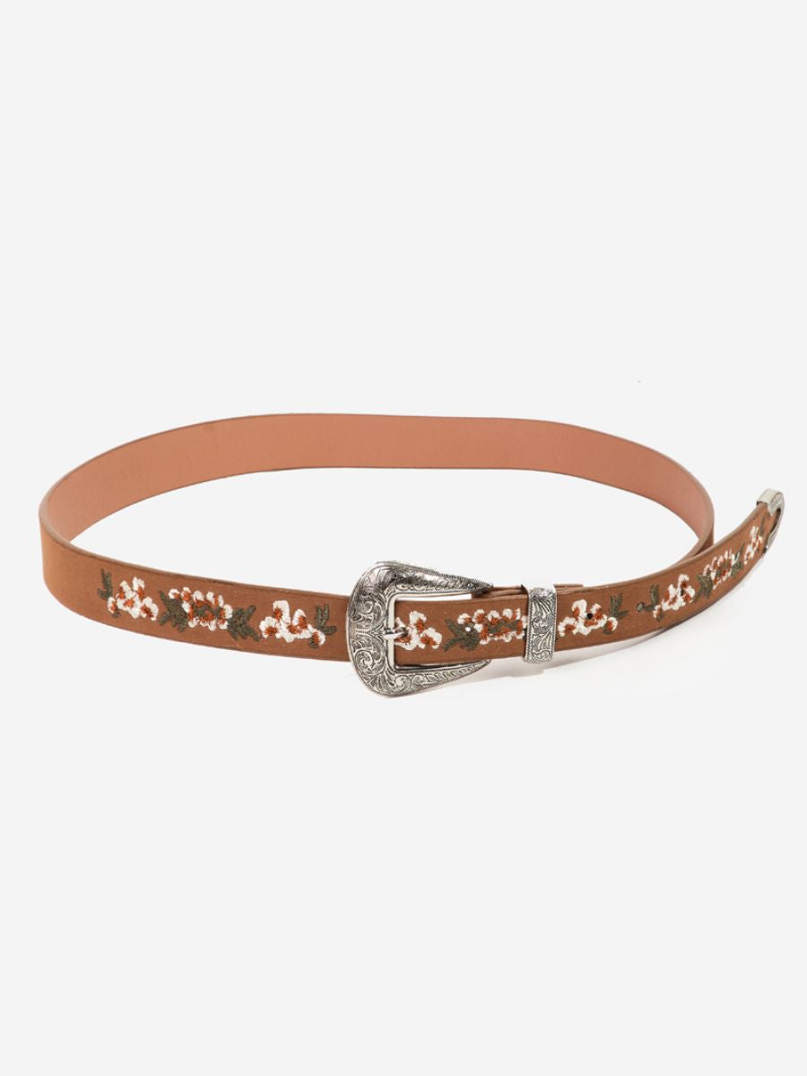 Embroidered Floral Southern Belt
